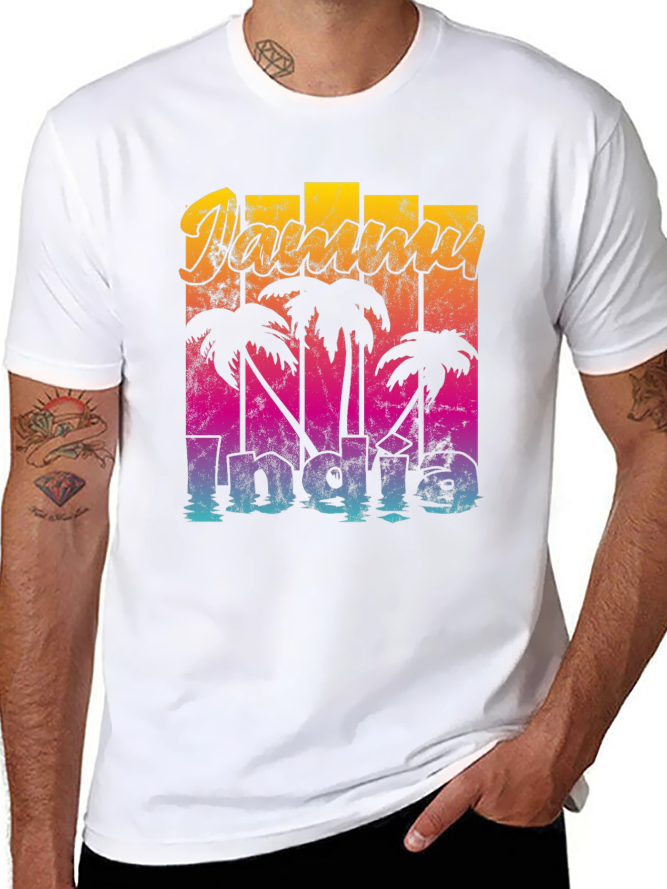 Miami Retro Palm Tree T-Shirt