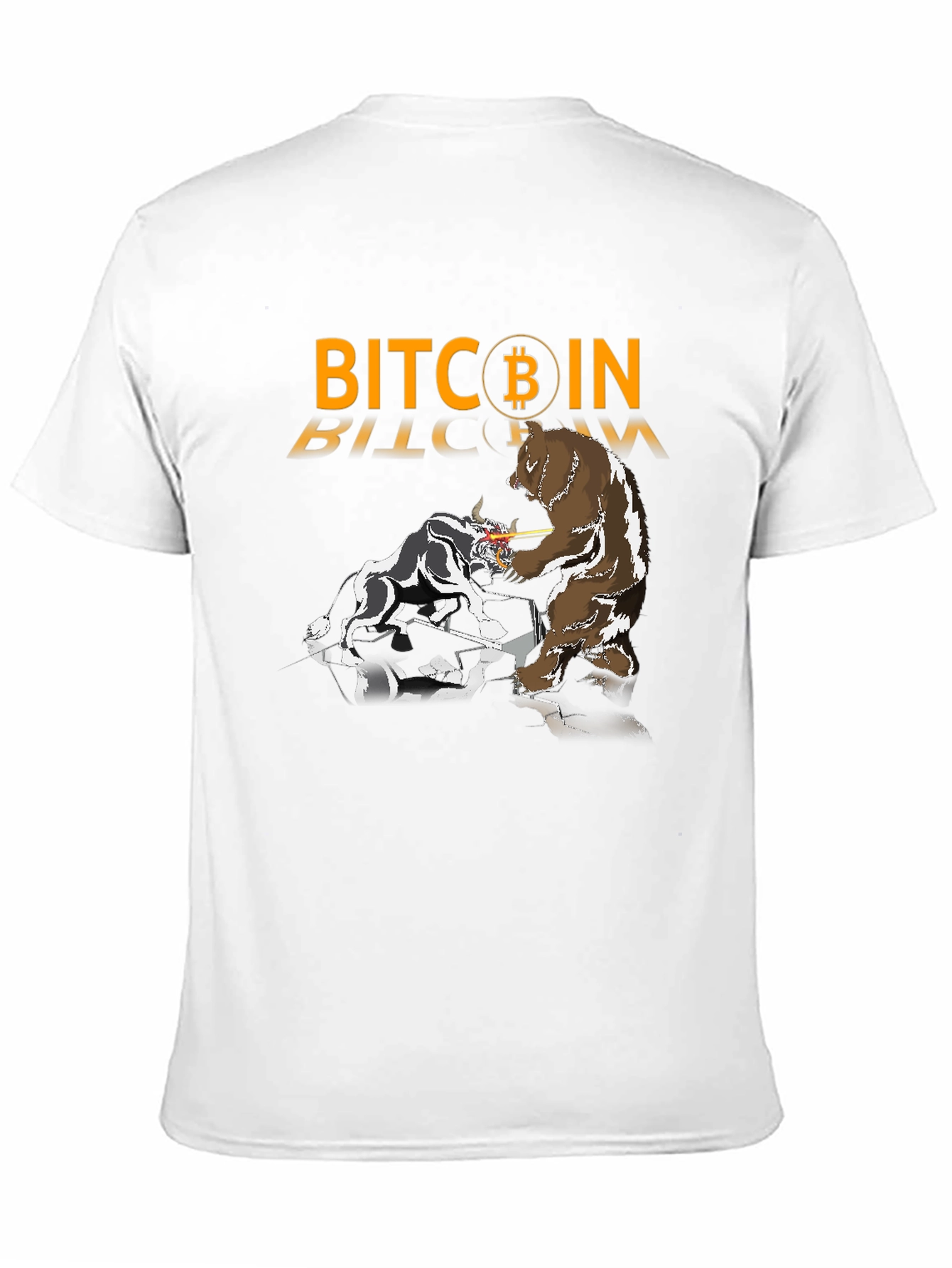 Bitcoin Bull vs Bear Black T-Shirt