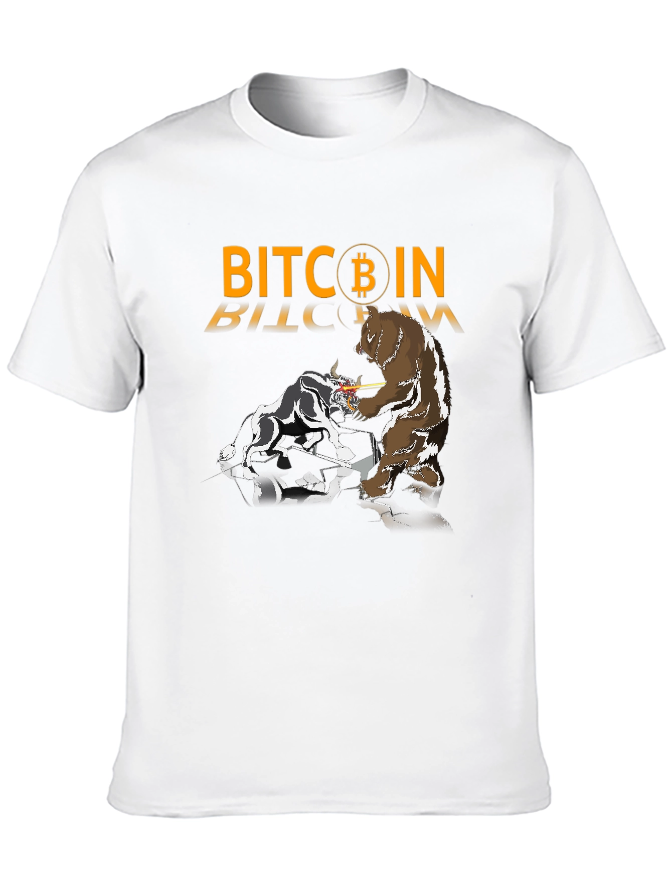 Bitcoin Bull vs Bear Black T-Shirt