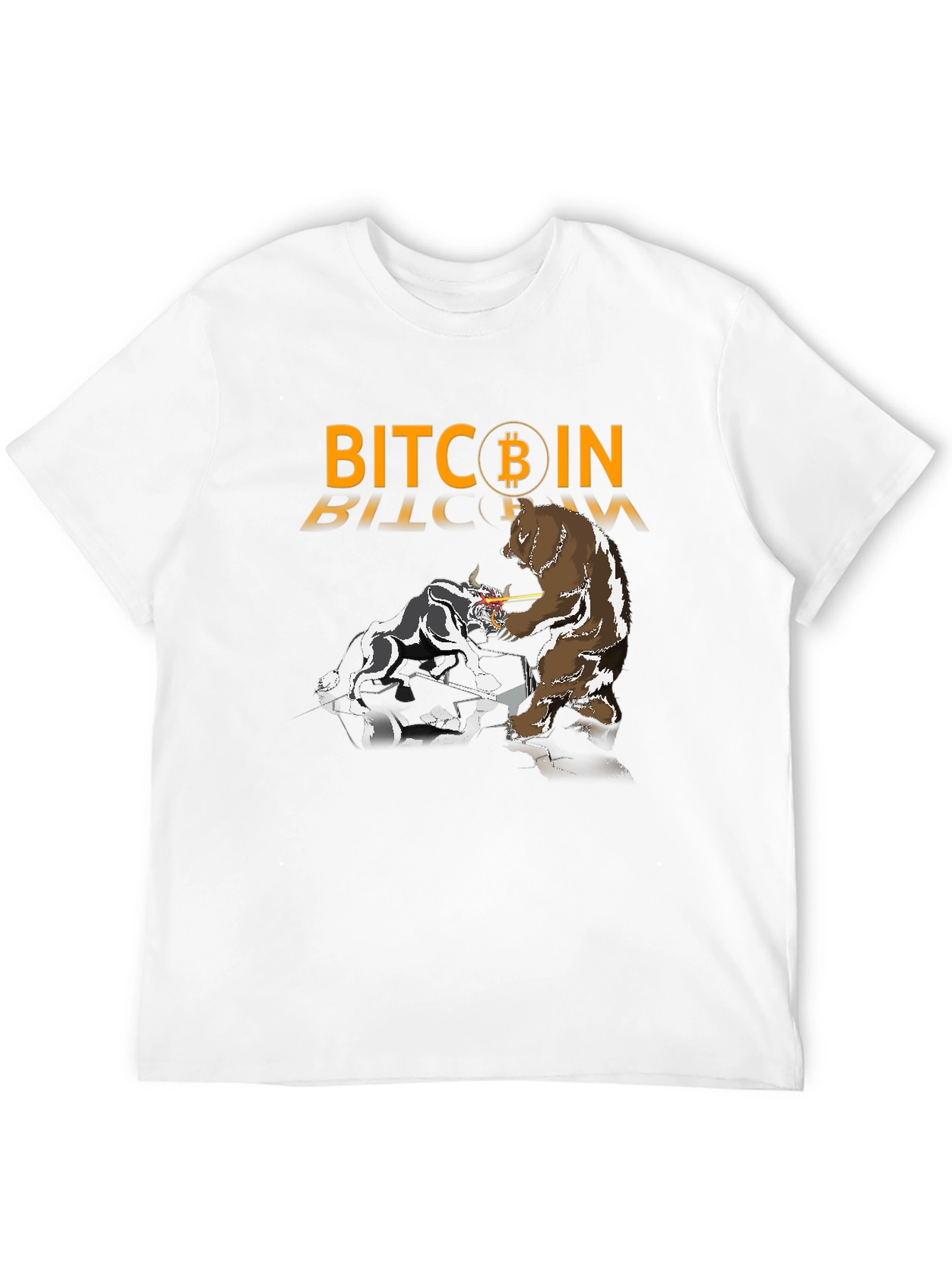 Bitcoin Bull vs Bear Black T-Shirt