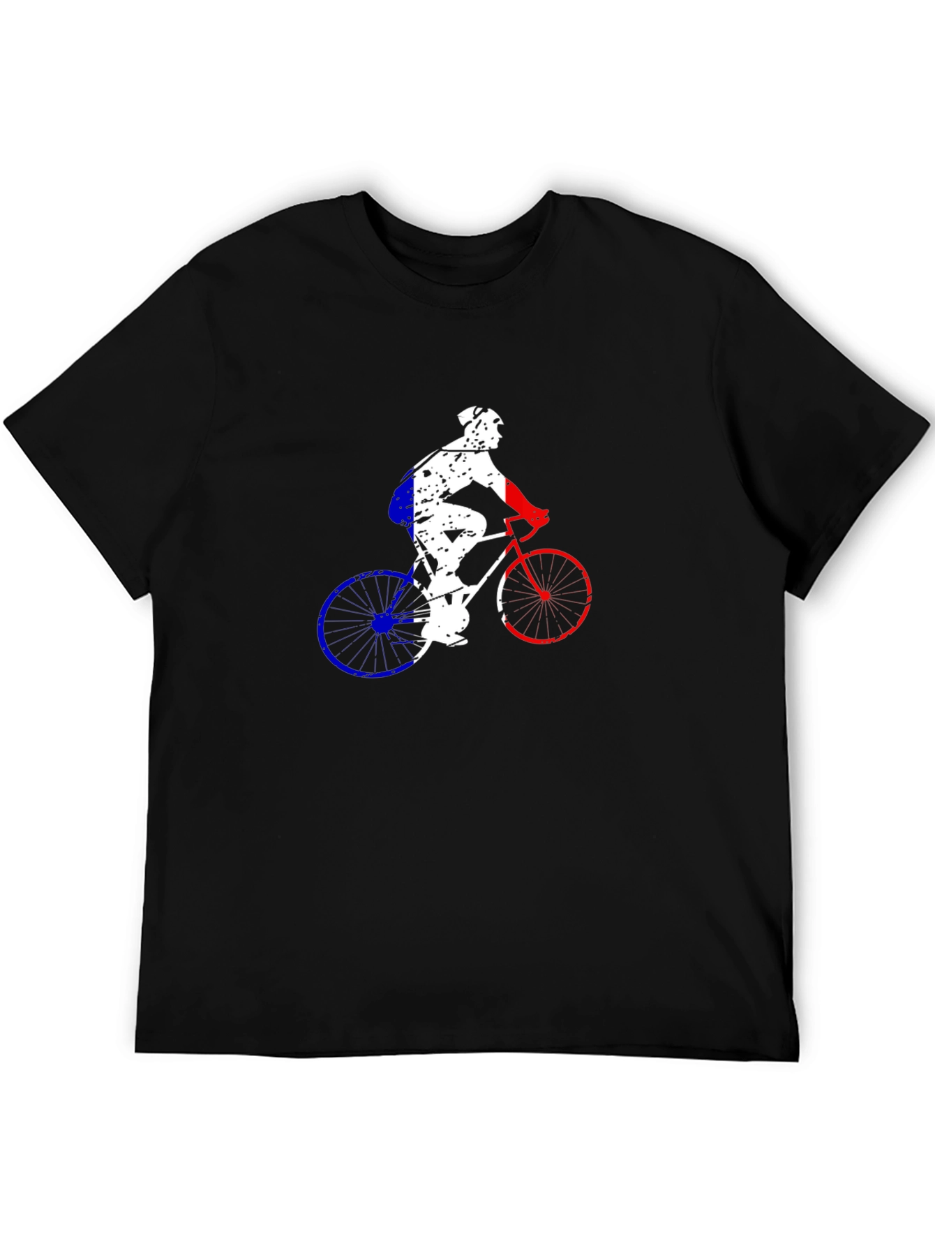 Cycling France Flag Graphic Tee - Black