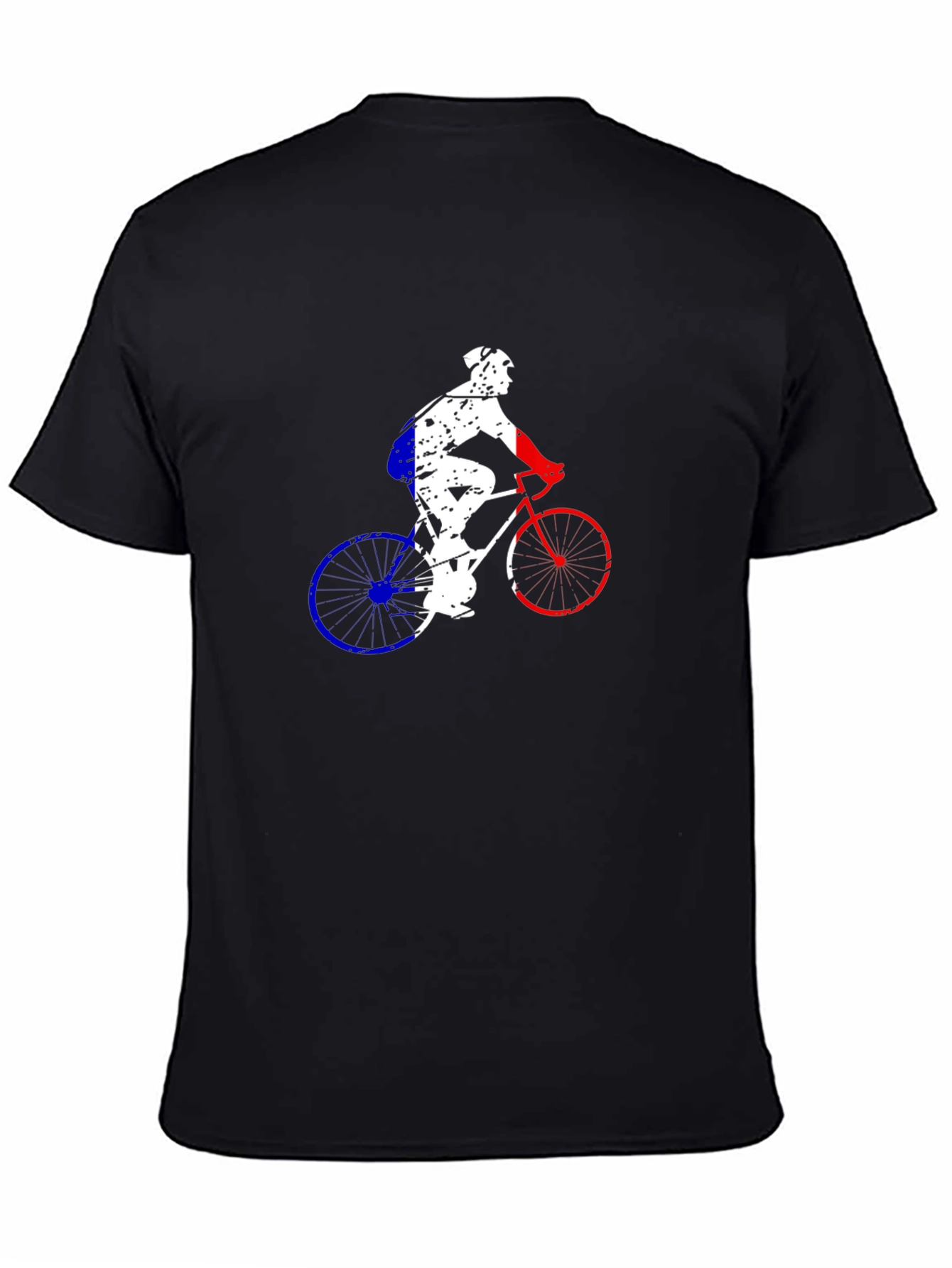 Cycling France Flag Graphic Tee - Black