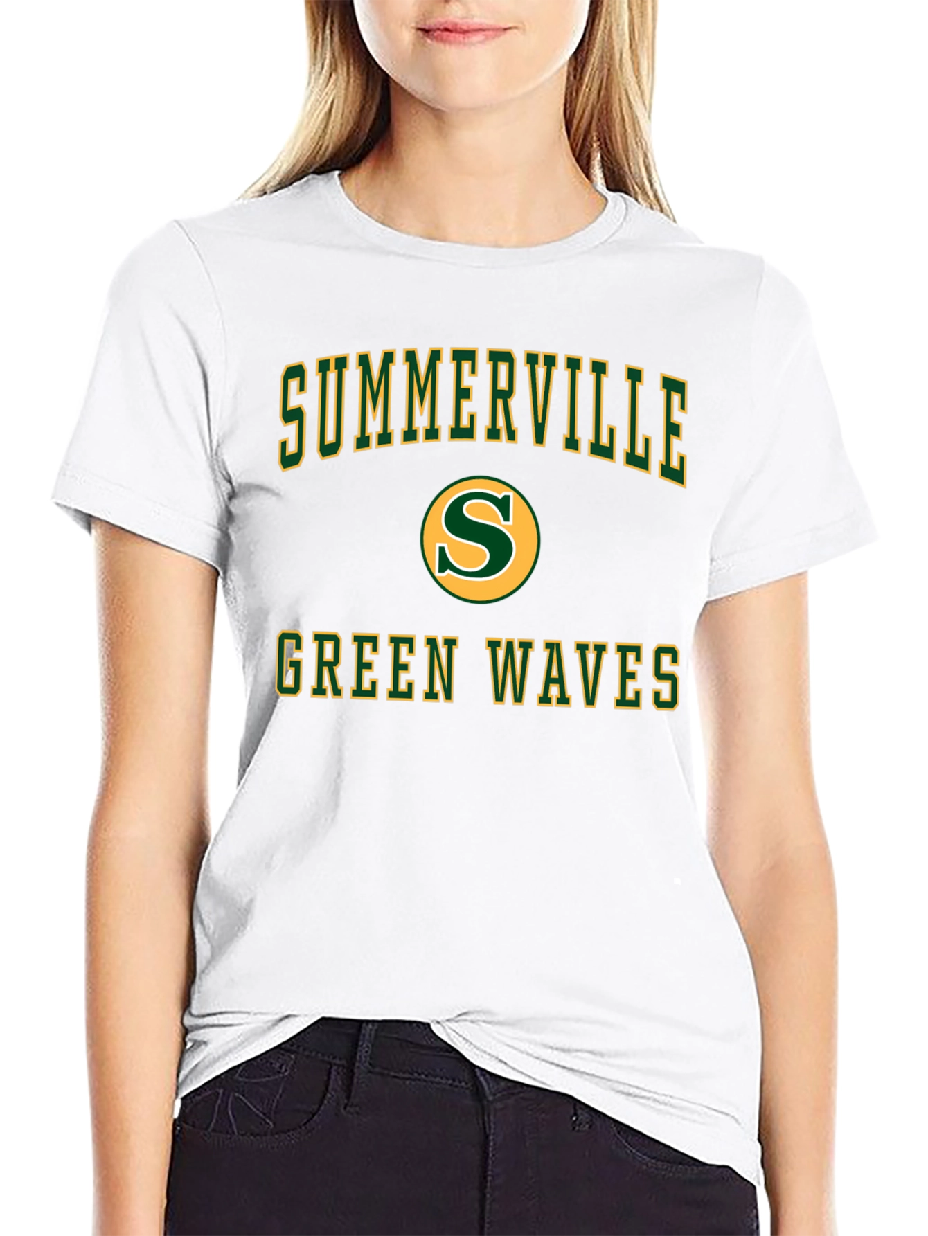 Summerville Green Waves Graphic Tee