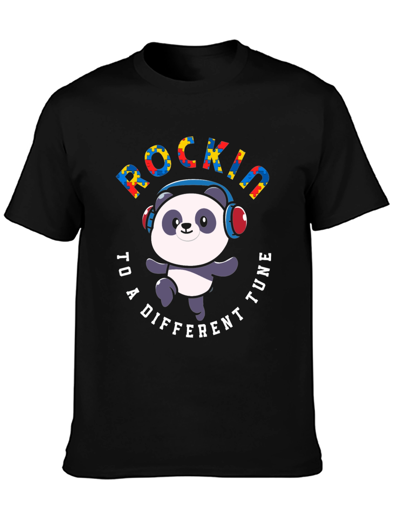 Rockin to a Different Tune Panda T-Shirt