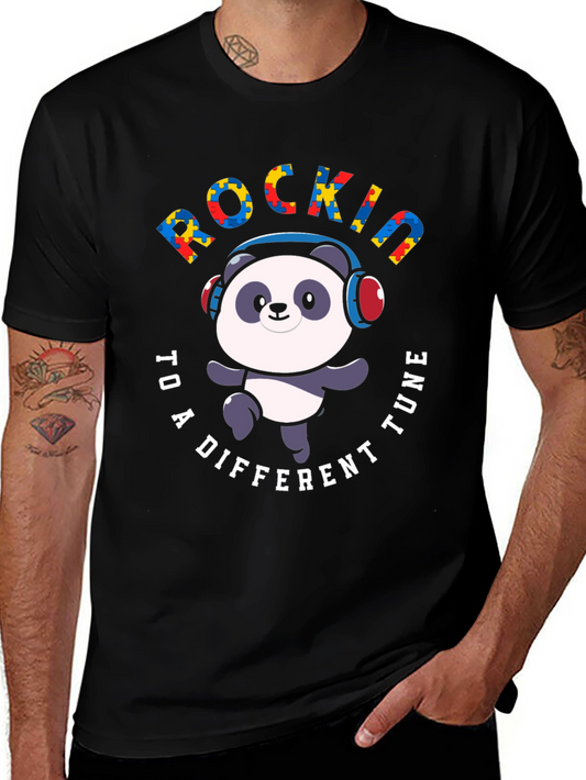 Rockin to a Different Tune Panda T-Shirt