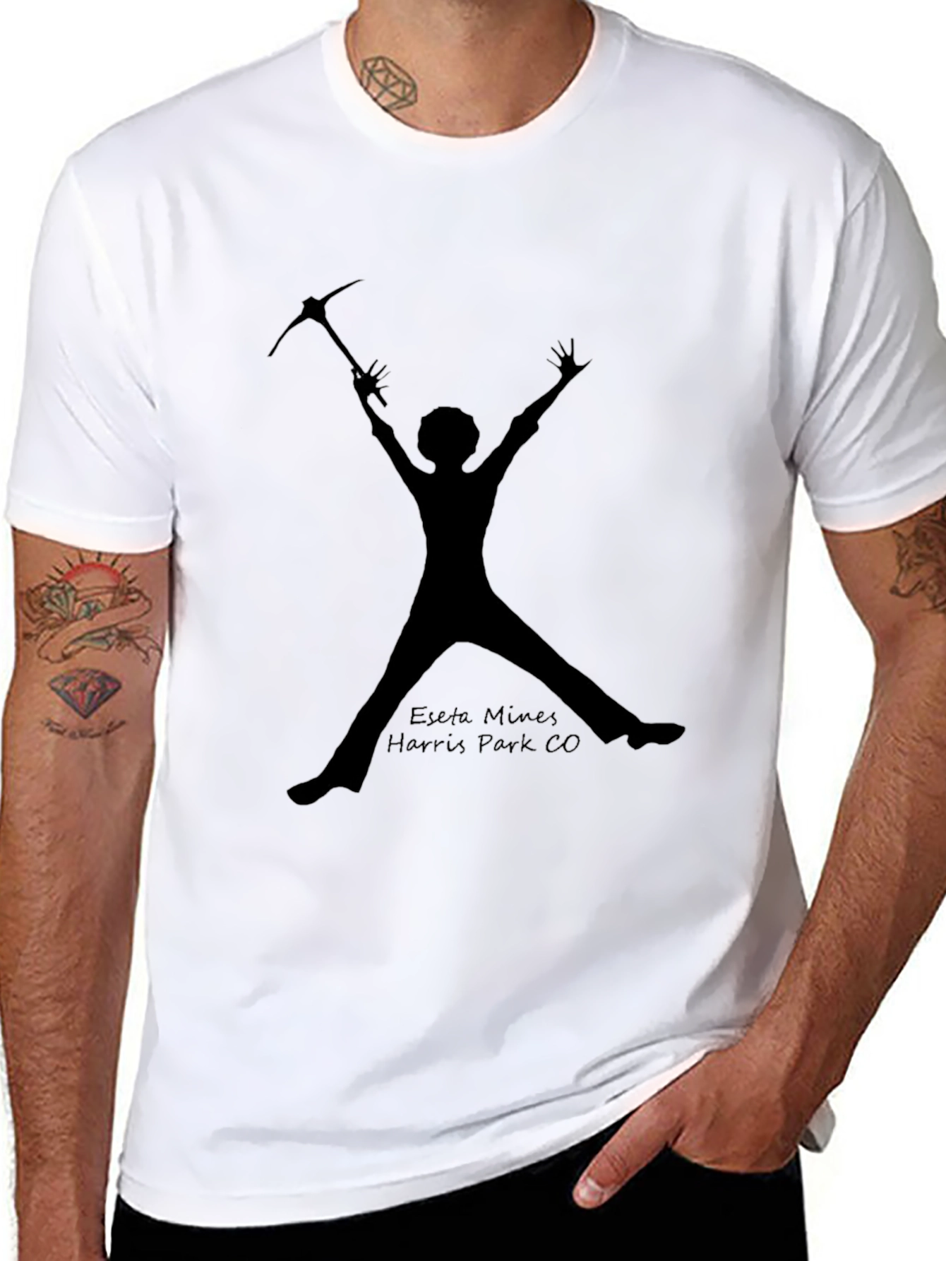 Miner Silhouette T-Shirt - Eseta Mines Harris Park CO