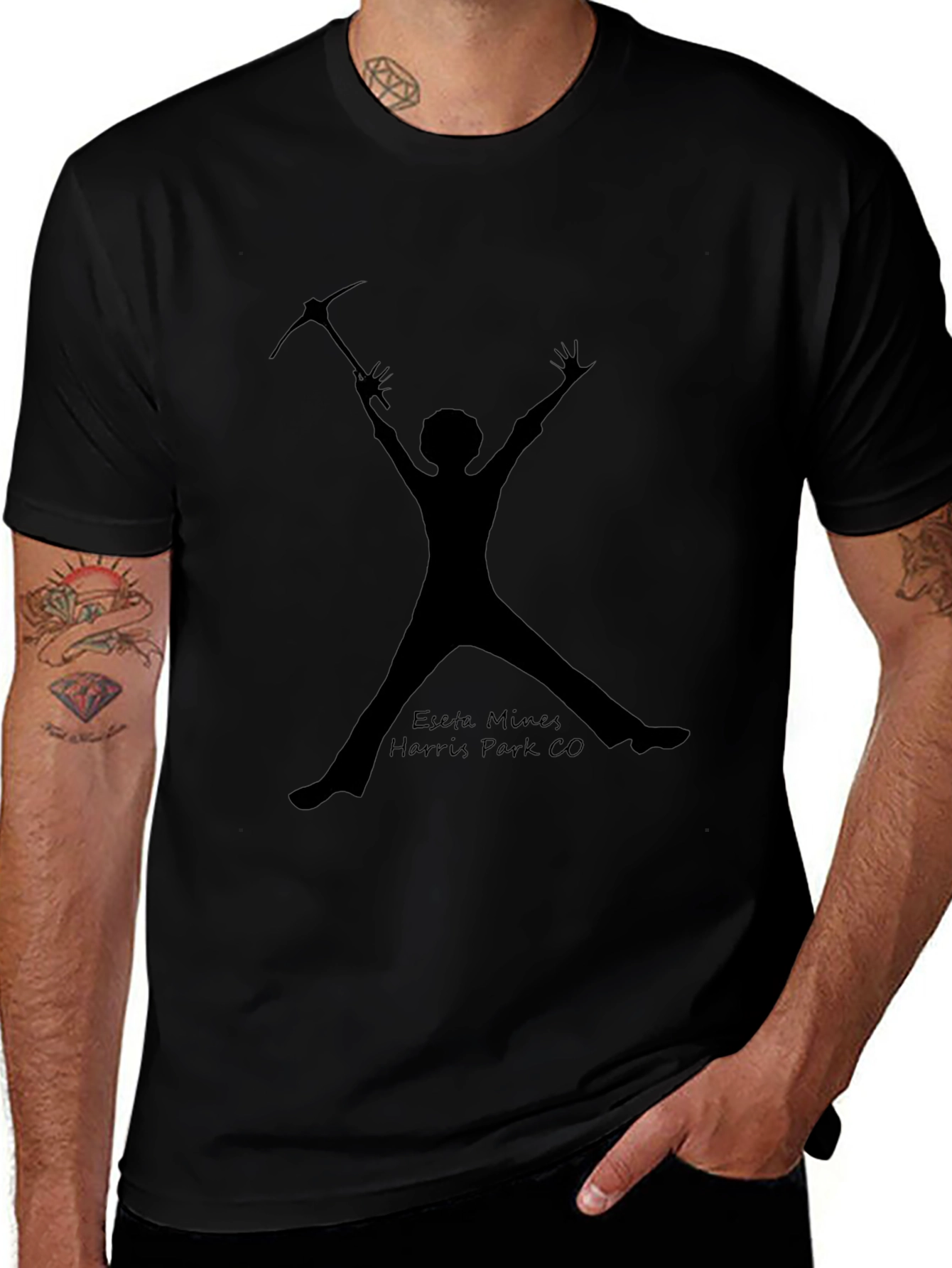Miner Silhouette T-Shirt - Eseta Mines Harris Park CO
