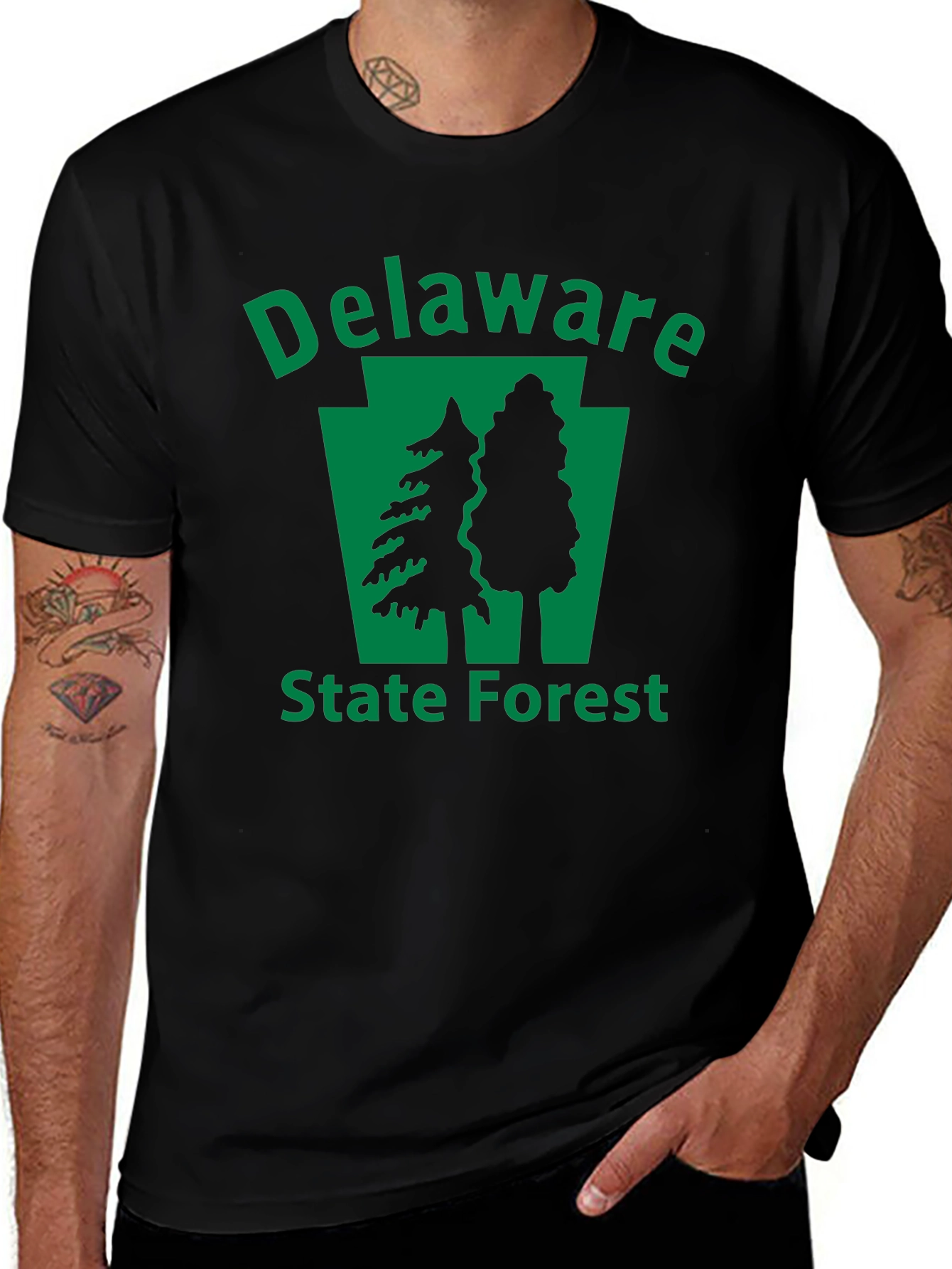 Delaware State Forest Black T-Shirt