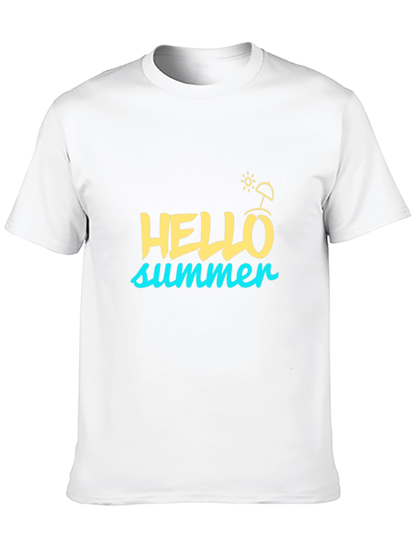 Hello Summer Graphic Black T-Shirt