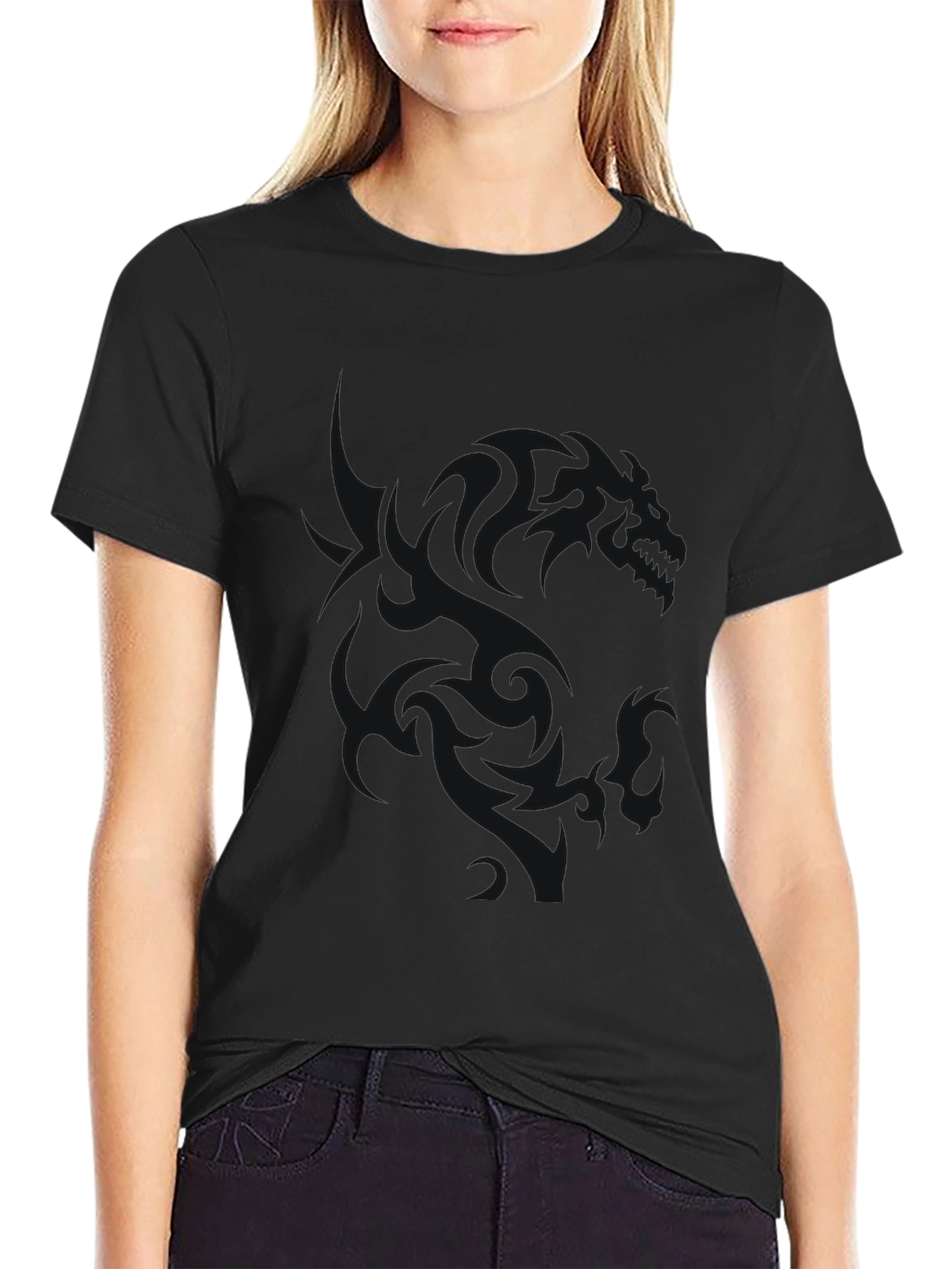 Mens Black Graphic T-Shirt - Casual Style