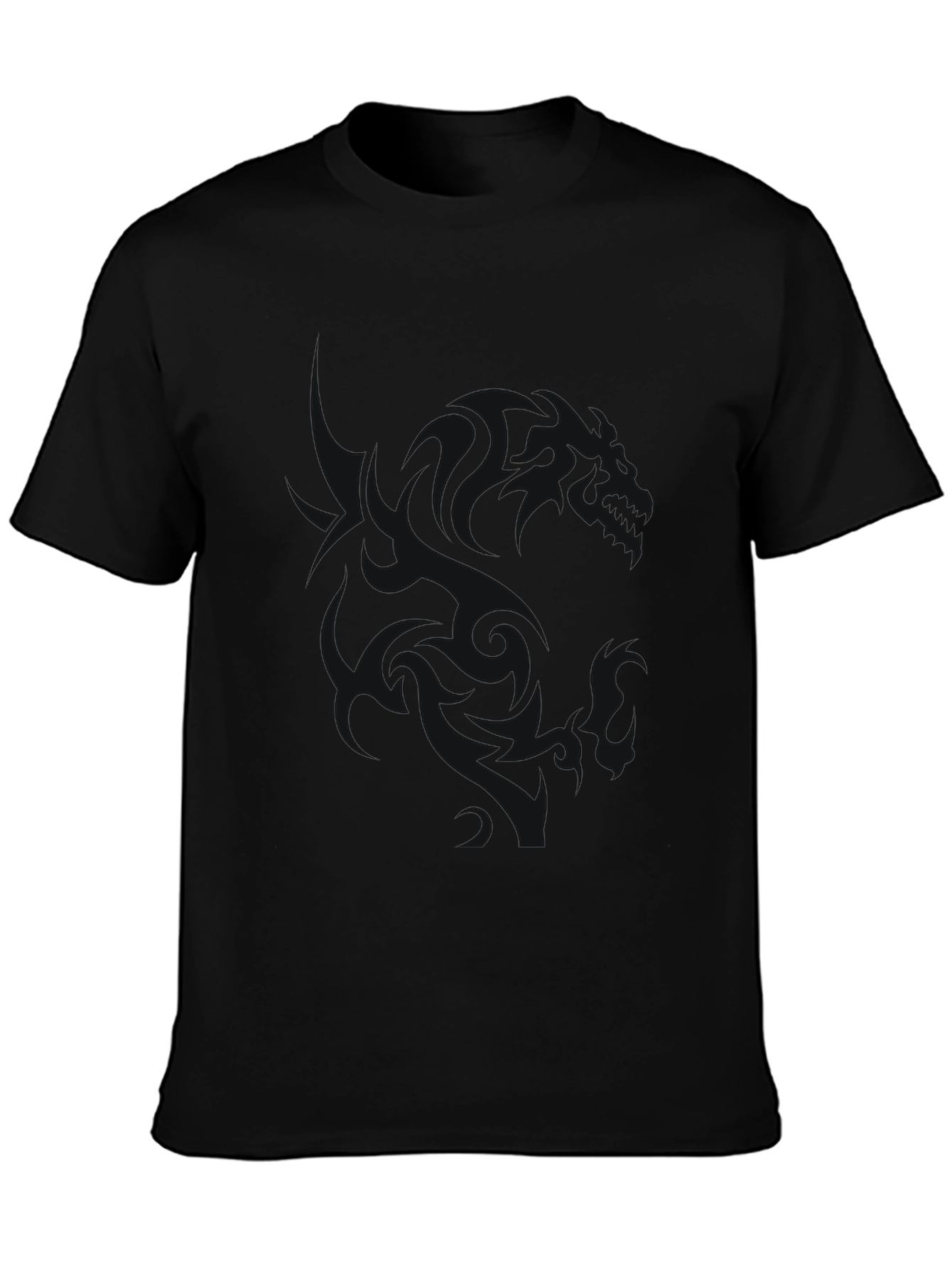Mens Black Graphic T-Shirt - Casual Style