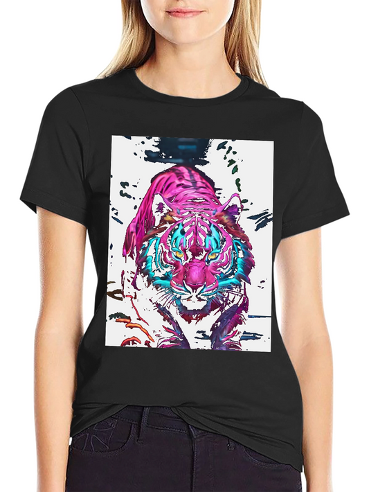 Vibrant Tiger Graphic Tee - Stylish Mens T-Shirt