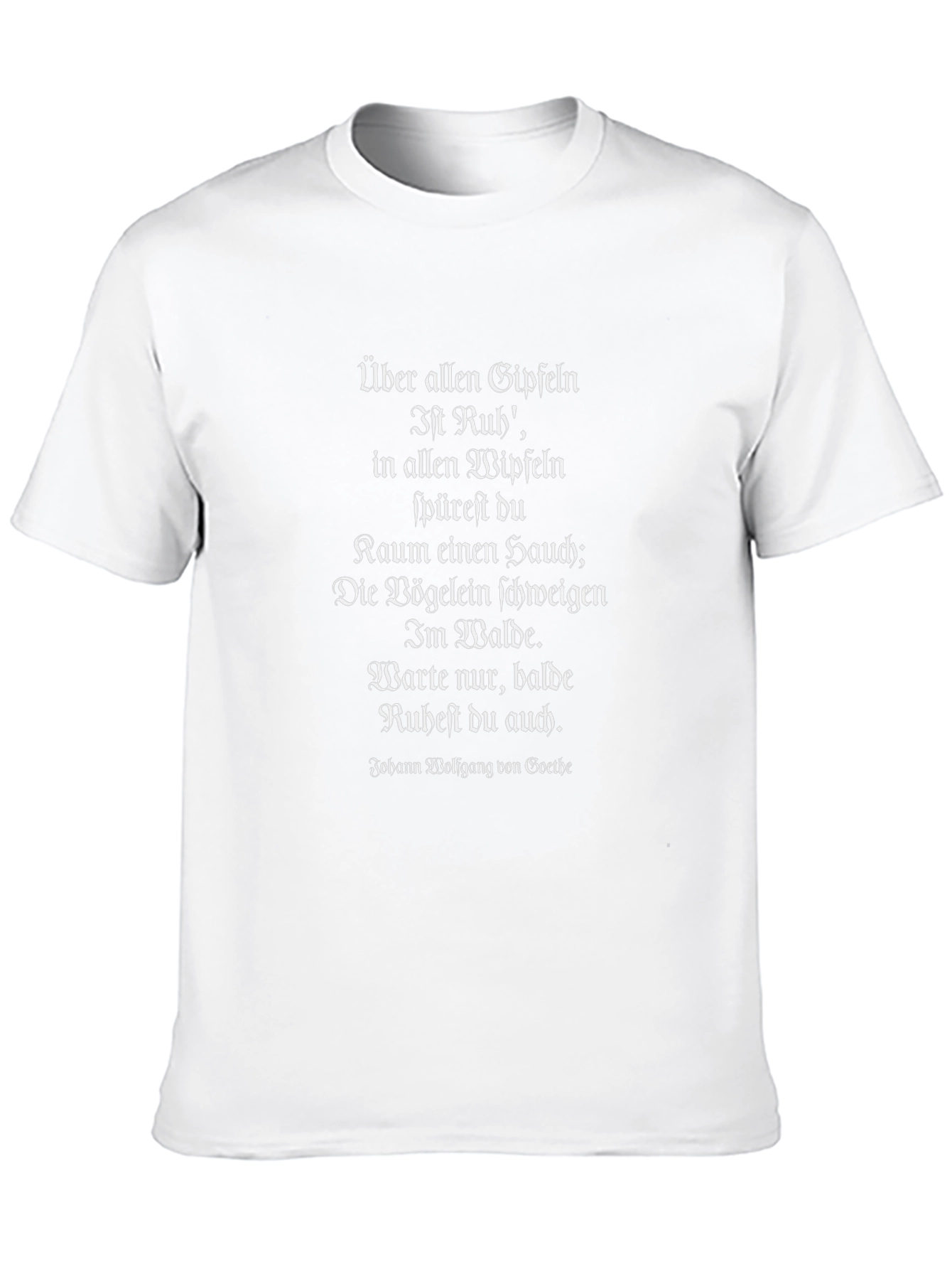 Goethe Poem T-Shirt - Black Cotton Blend
