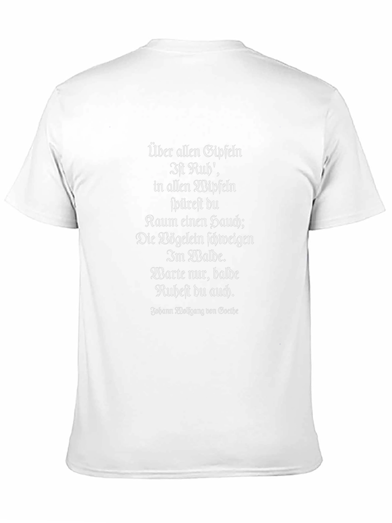 Goethe Poem T-Shirt - Black Cotton Blend