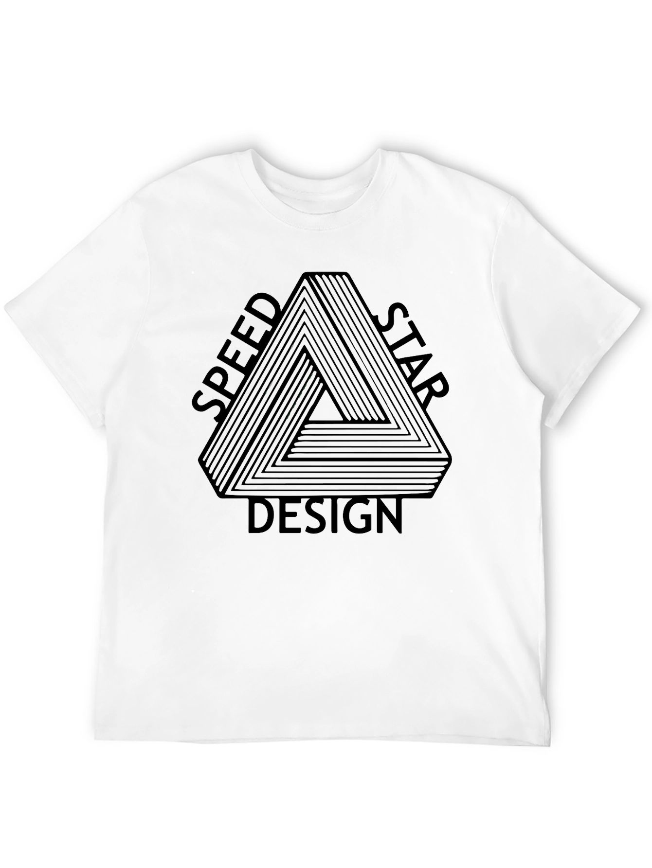 Optical Illusion Graphic Tee - Speed Star Design