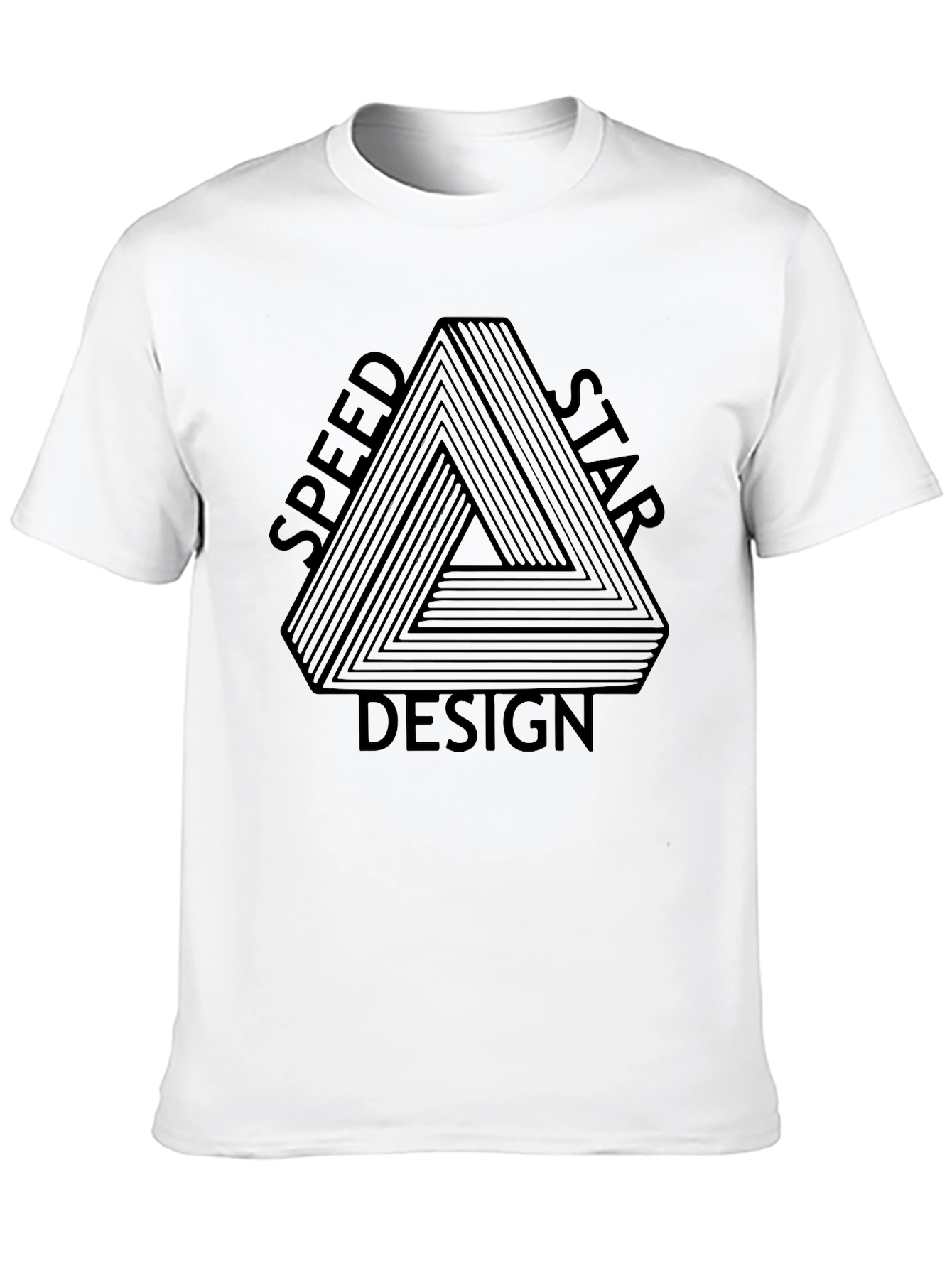 Optical Illusion Graphic Tee - Speed Star Design