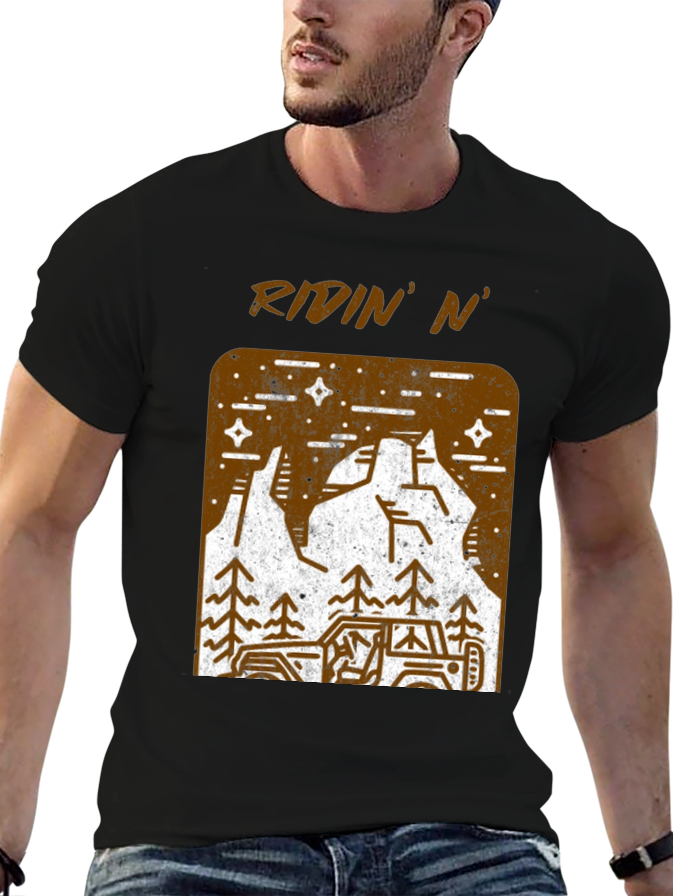 Ridin N Off-Road Adventure Black T-Shirt