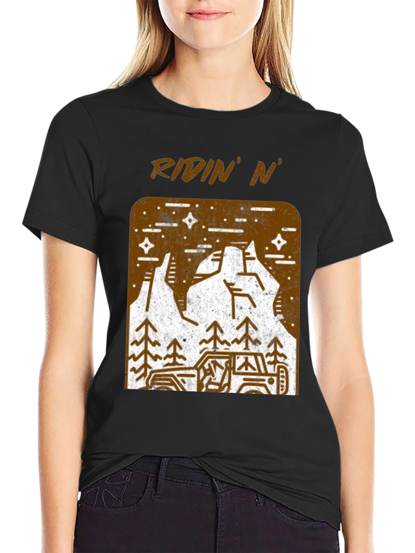 Ridin N Off-Road Adventure Black T-Shirt