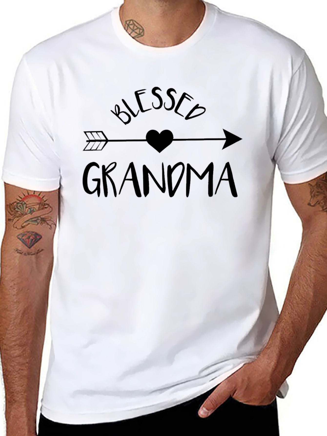 Blessed Grandma Black T-Shirt