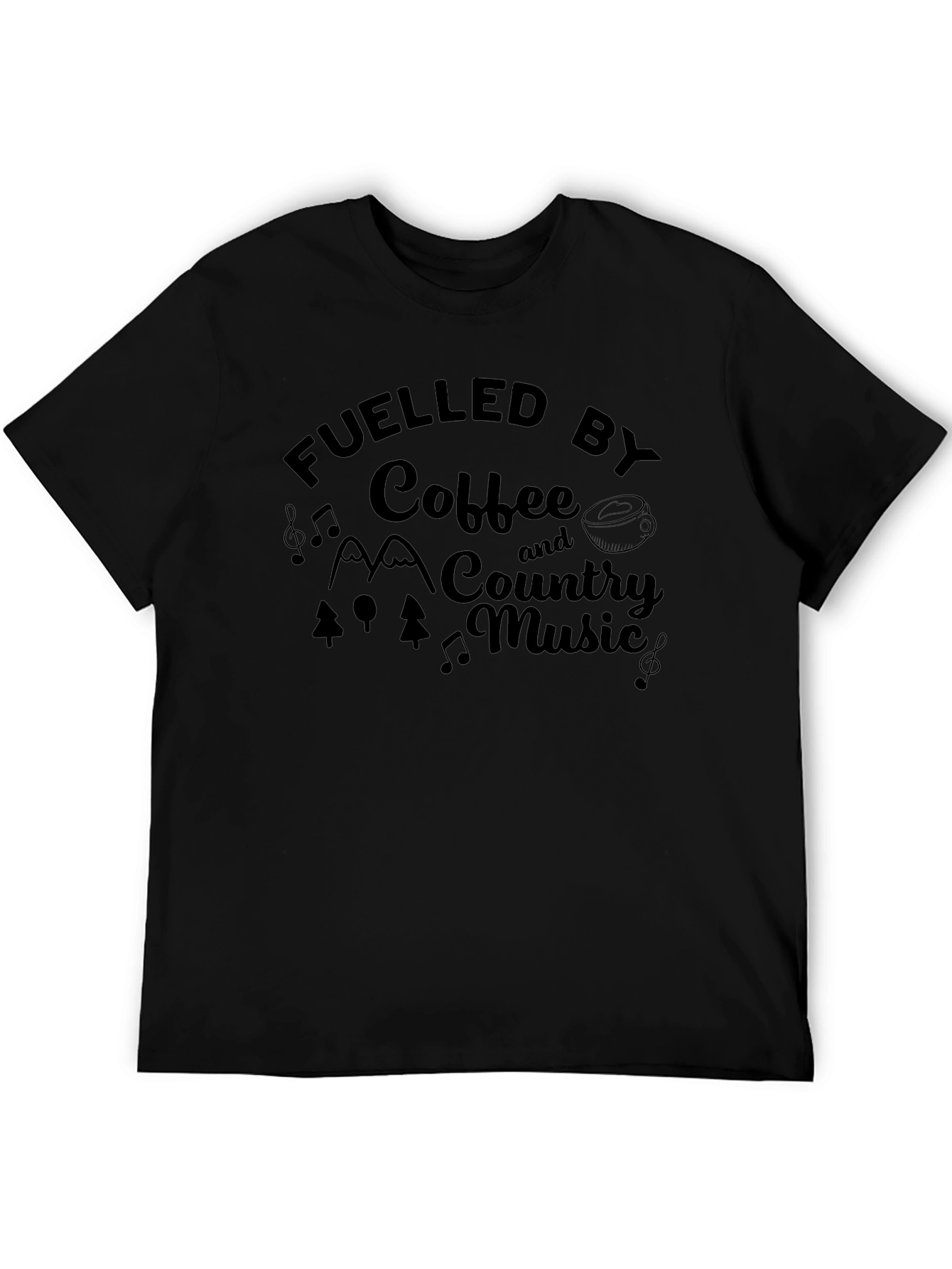 Fuelled By Coffee & Country Music Graphic T-Shirt