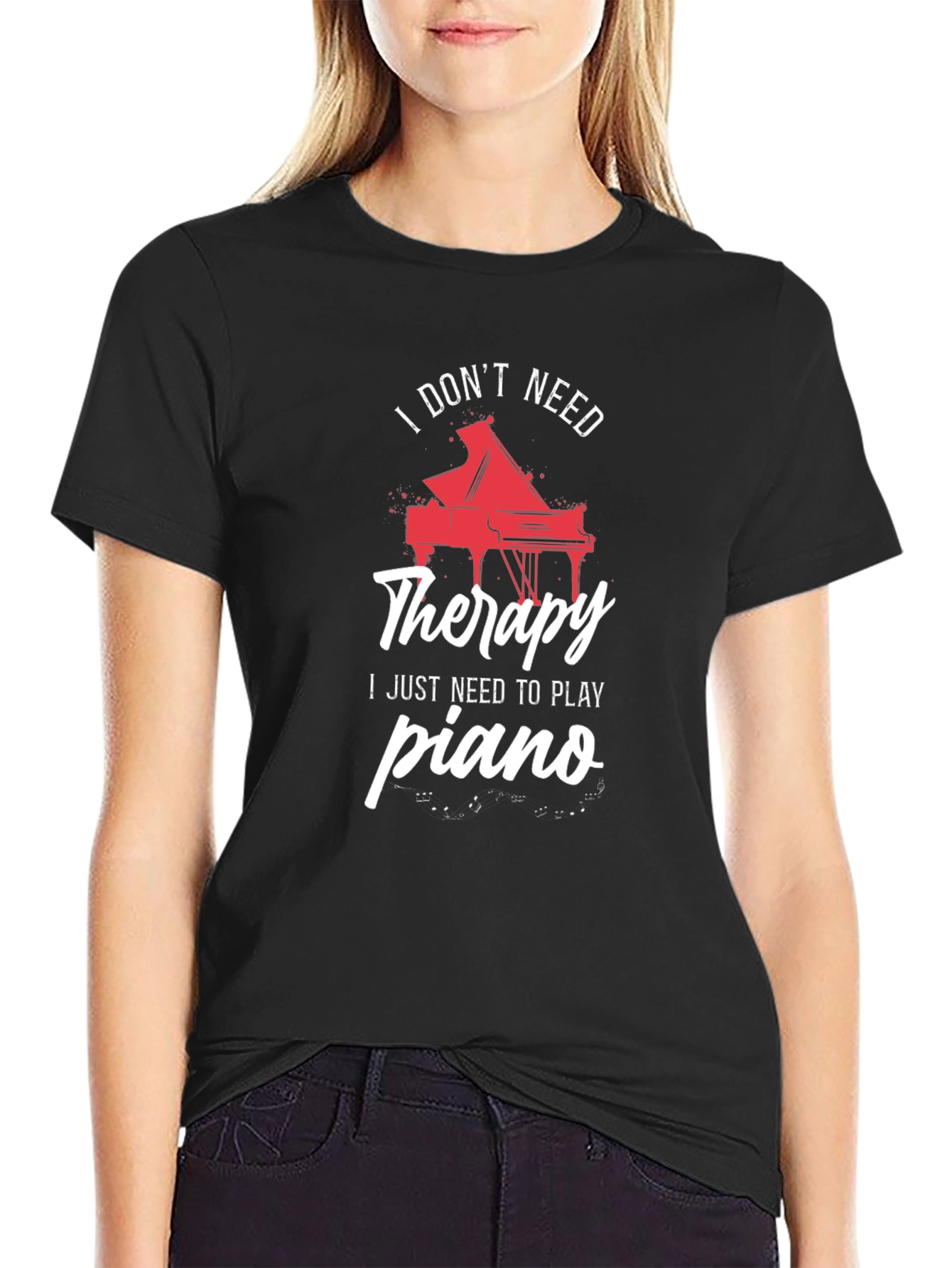 Piano Therapy T-Shirt | Musician Gift