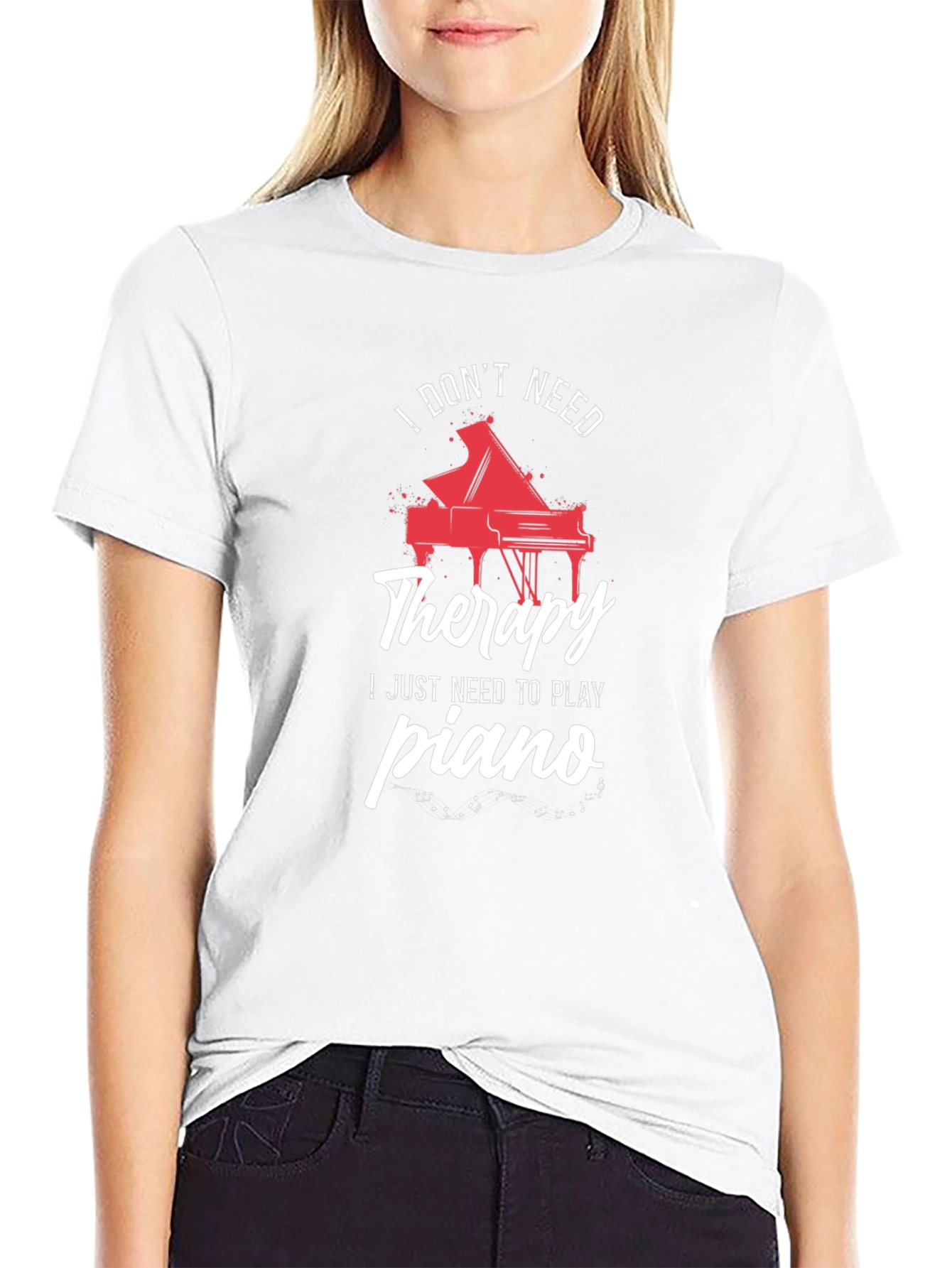 Piano Therapy T-Shirt | Musician Gift