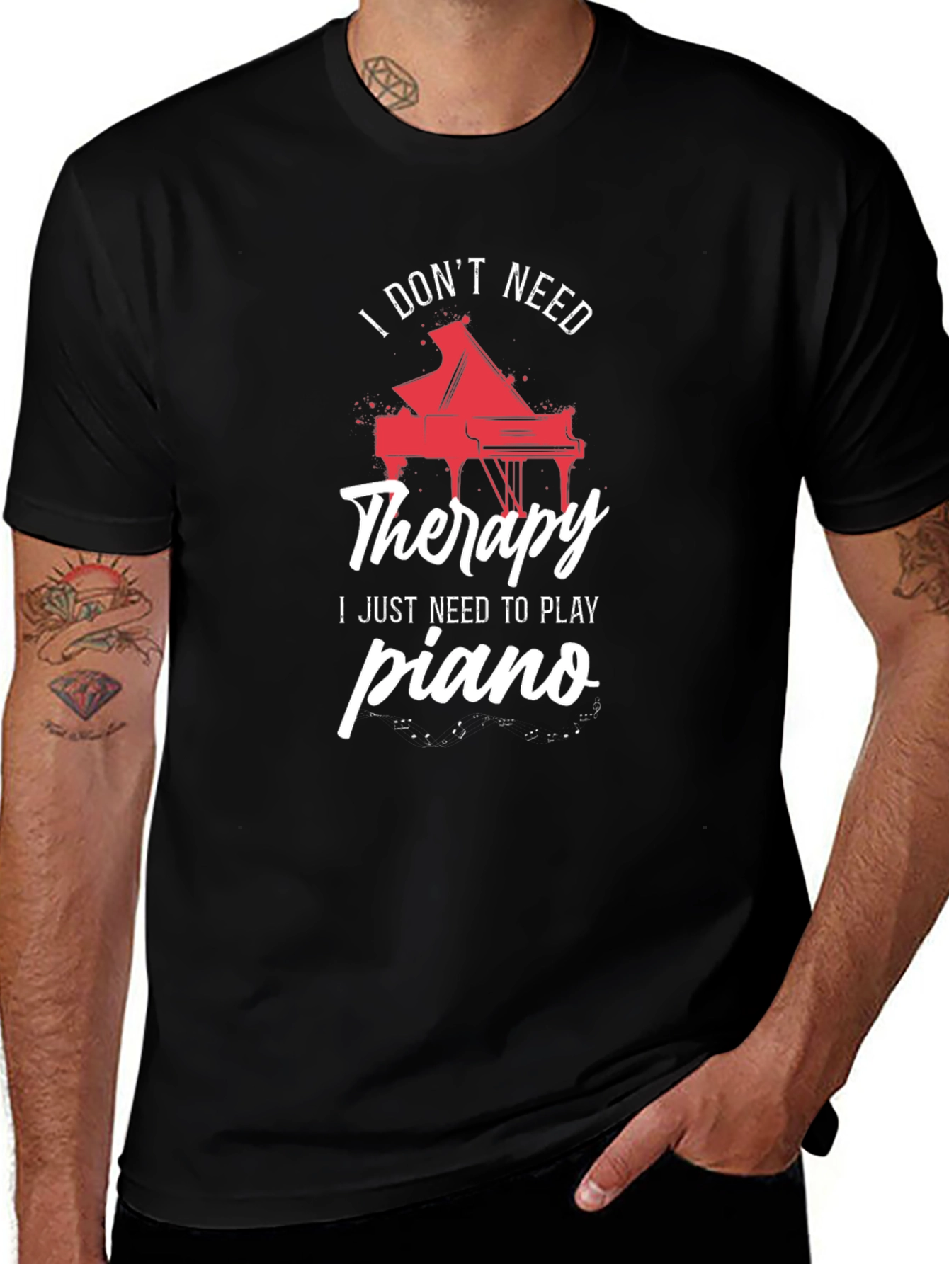 Piano Therapy T-Shirt | Musician Gift