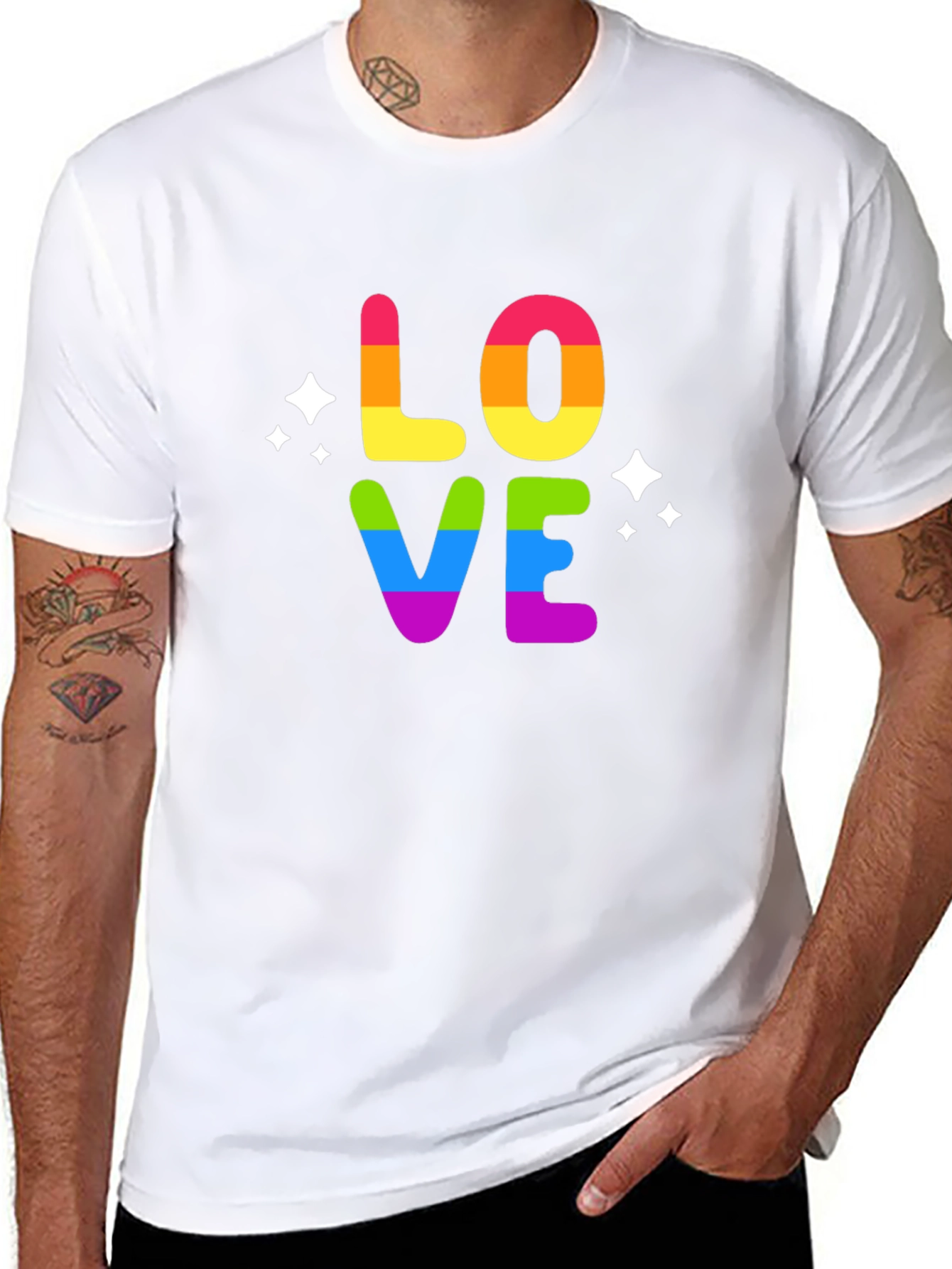 Rainbow LOVE Graphic T-Shirt