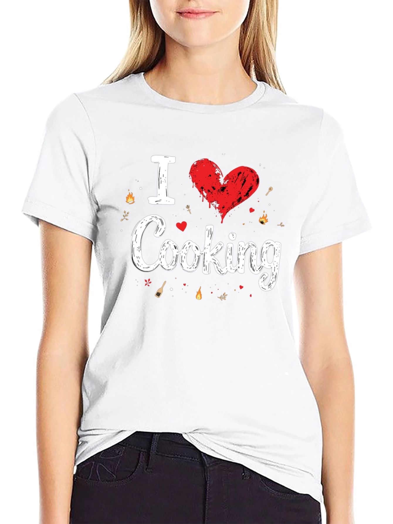 I Love Cooking Black T-Shirt