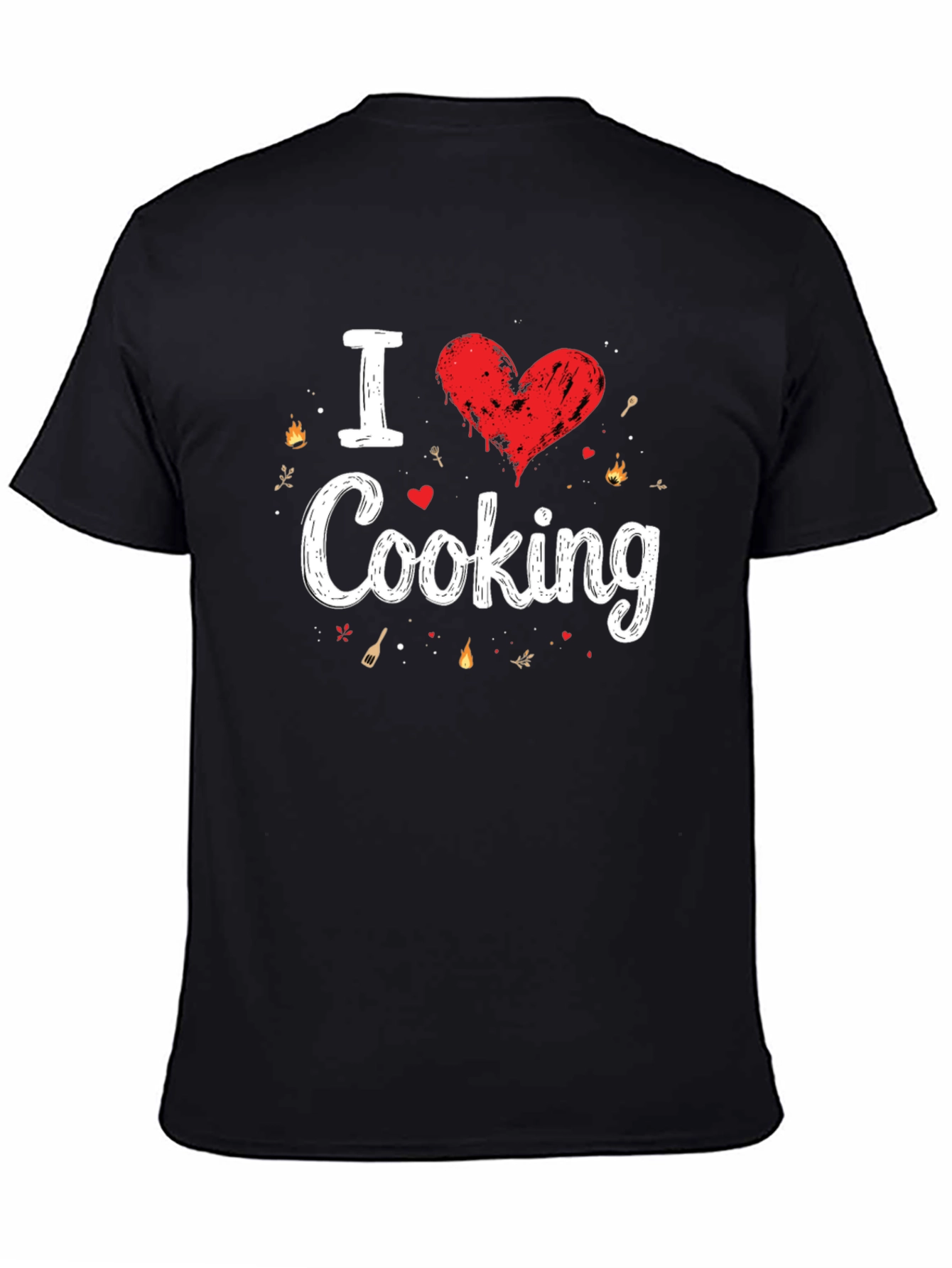 I Love Cooking Black T-Shirt