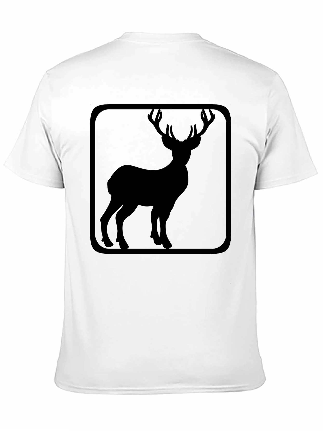 Deer Silhouette Graphic Tee - Black