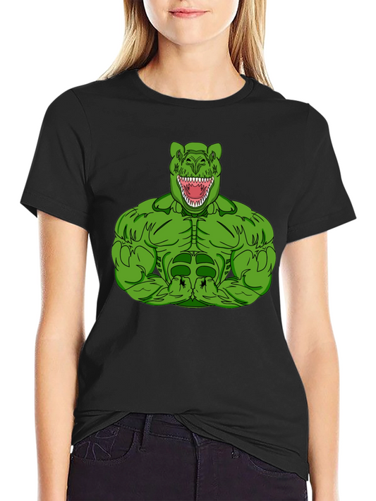 Dino Muscle T-Shirt - Black Graphic Tee