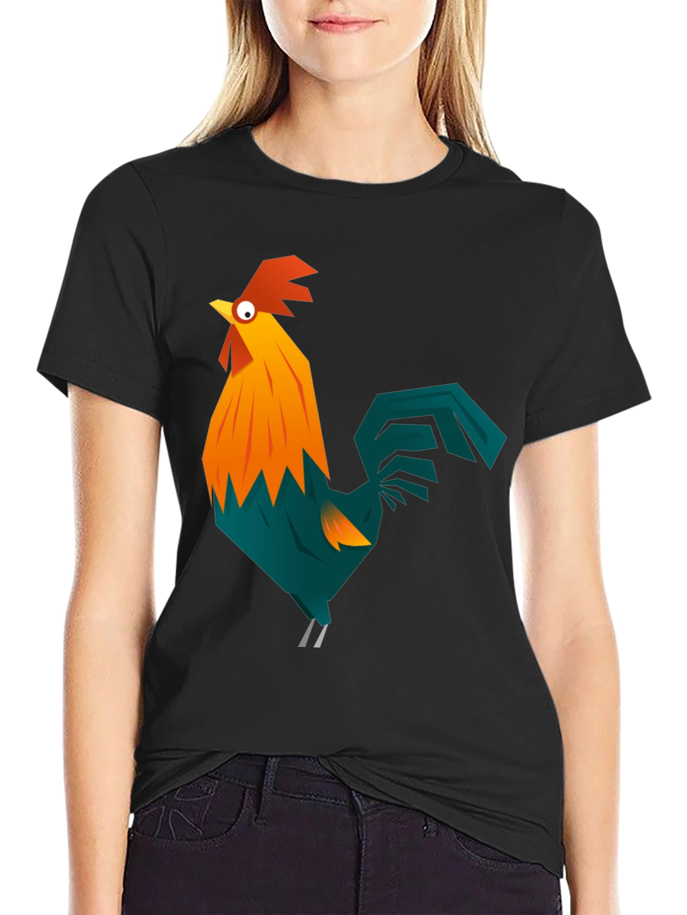 Rooster Graphic Tee - Mens Black T-Shirt