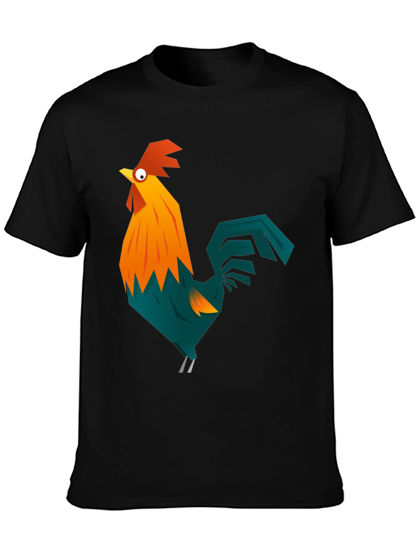 Rooster Graphic Tee - Mens Black T-Shirt