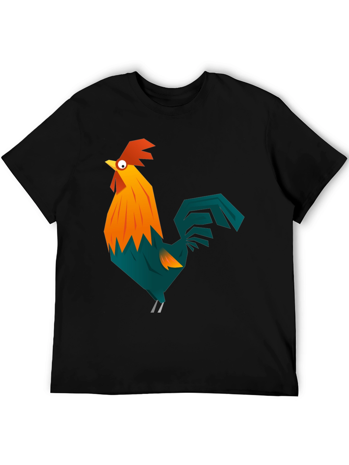 Rooster Graphic Tee - Mens Black T-Shirt