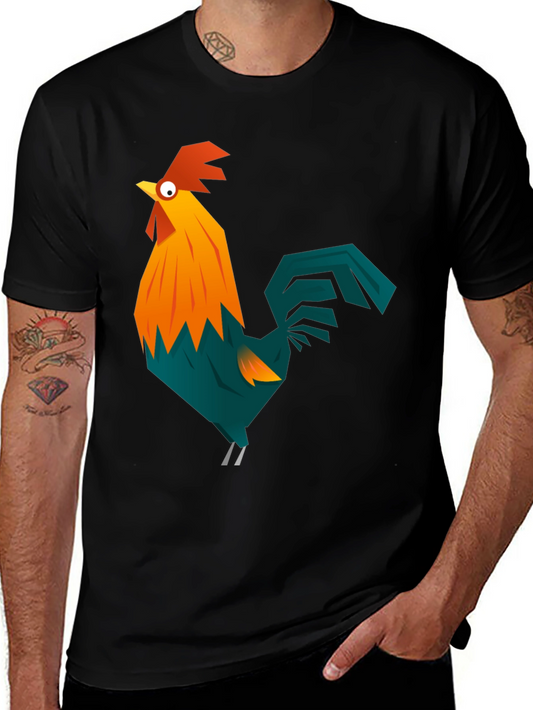 Rooster Graphic Tee - Mens Black T-Shirt
