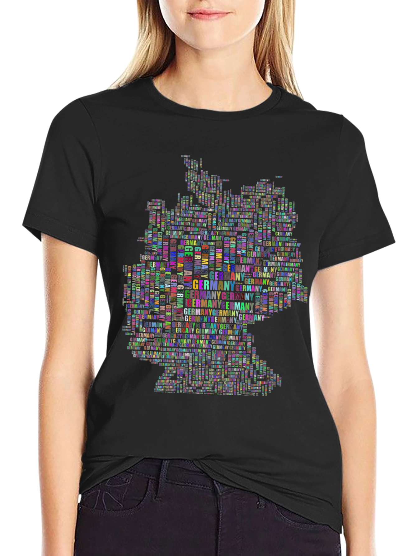 Germany Map Word Art T-Shirt