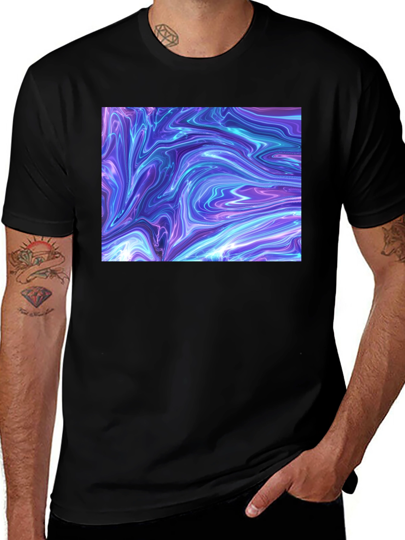Abstract Swirl Graphic Tee - Modern Art T-Shirt