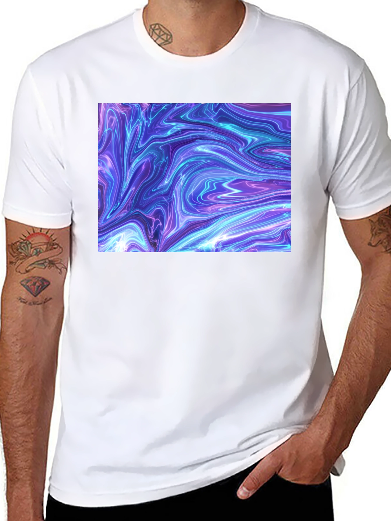 Abstract Swirl Graphic Tee - Modern Art T-Shirt