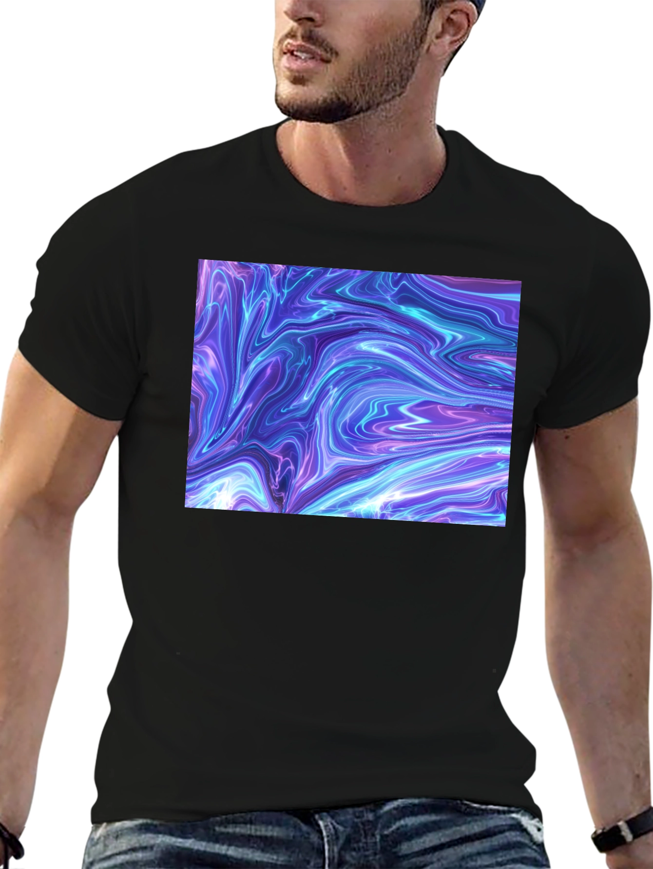 Abstract Swirl Graphic Tee - Modern Art T-Shirt