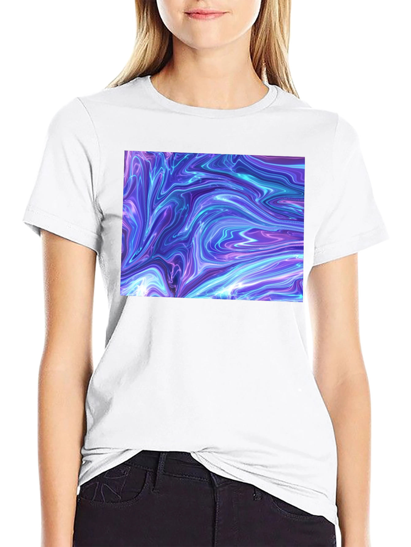 Abstract Swirl Graphic Tee - Modern Art T-Shirt