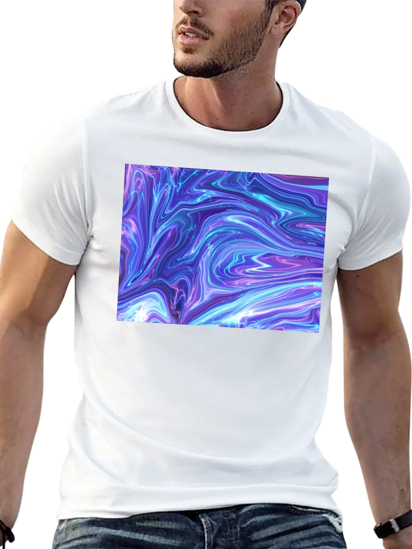 Abstract Swirl Graphic Tee - Modern Art T-Shirt