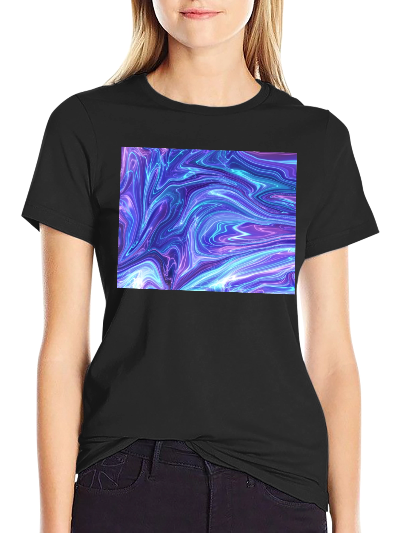 Abstract Swirl Graphic Tee - Modern Art T-Shirt