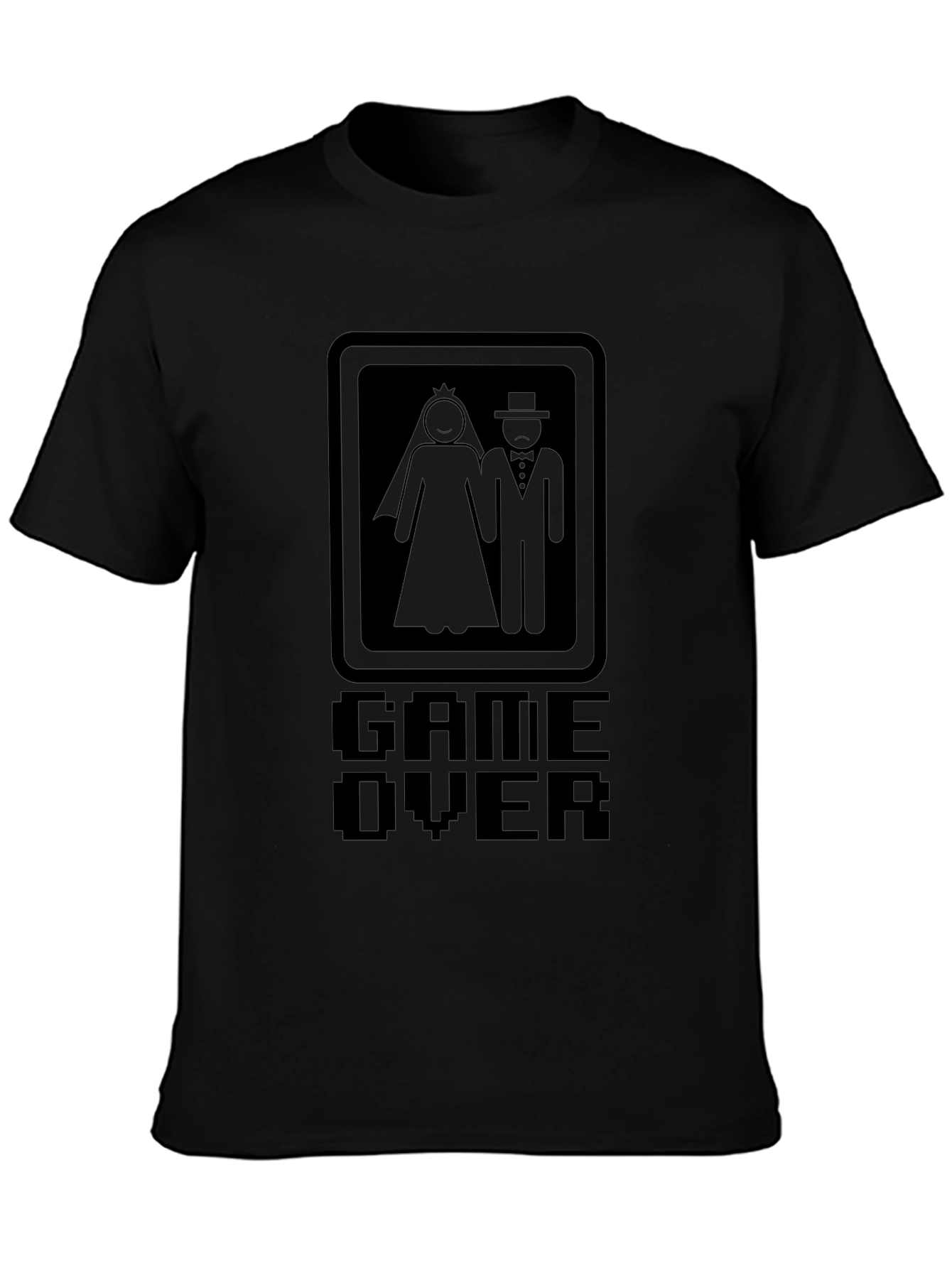 Game Over Bride & Groom Black T-Shirt