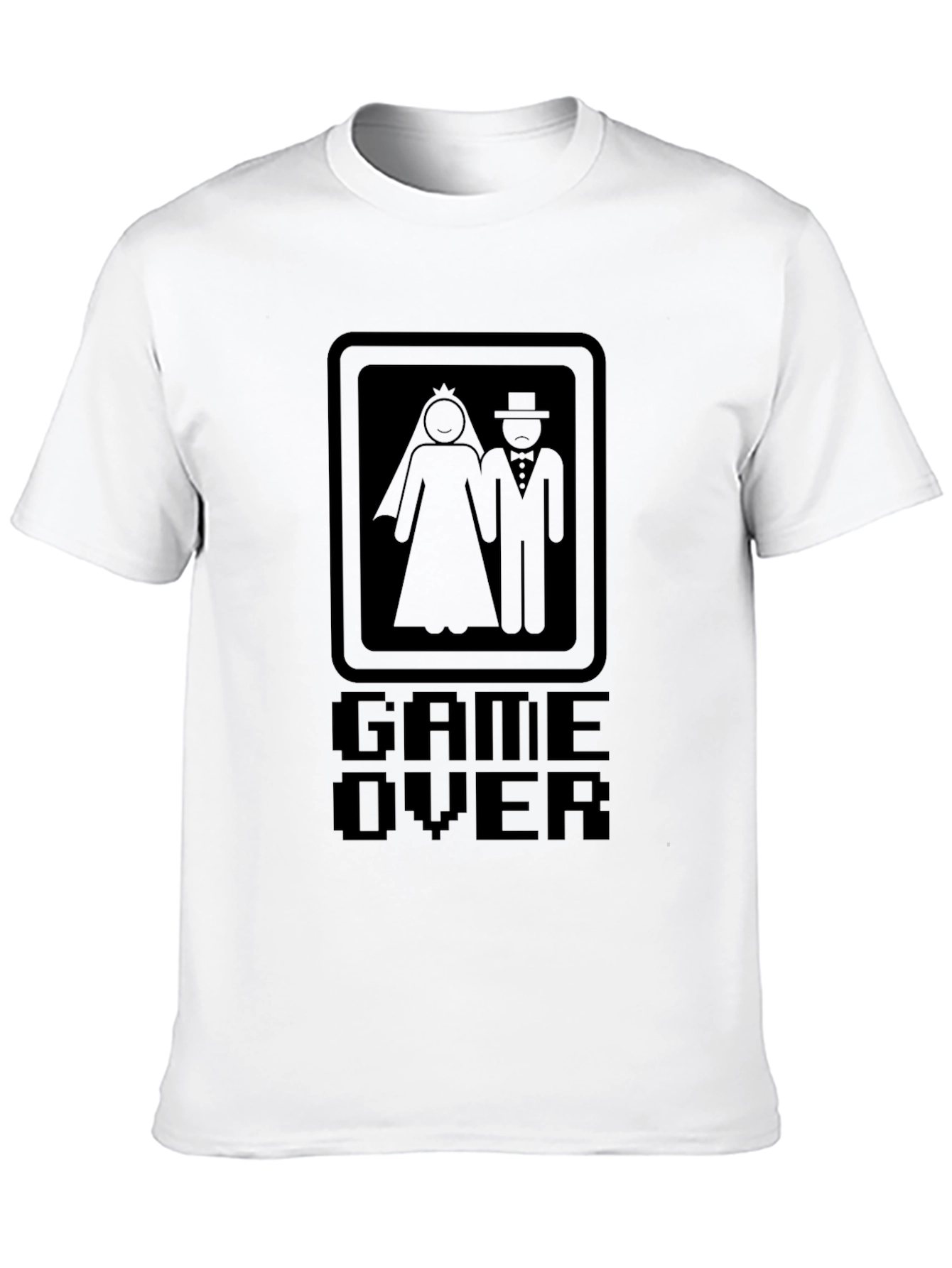 Game Over Bride & Groom Black T-Shirt