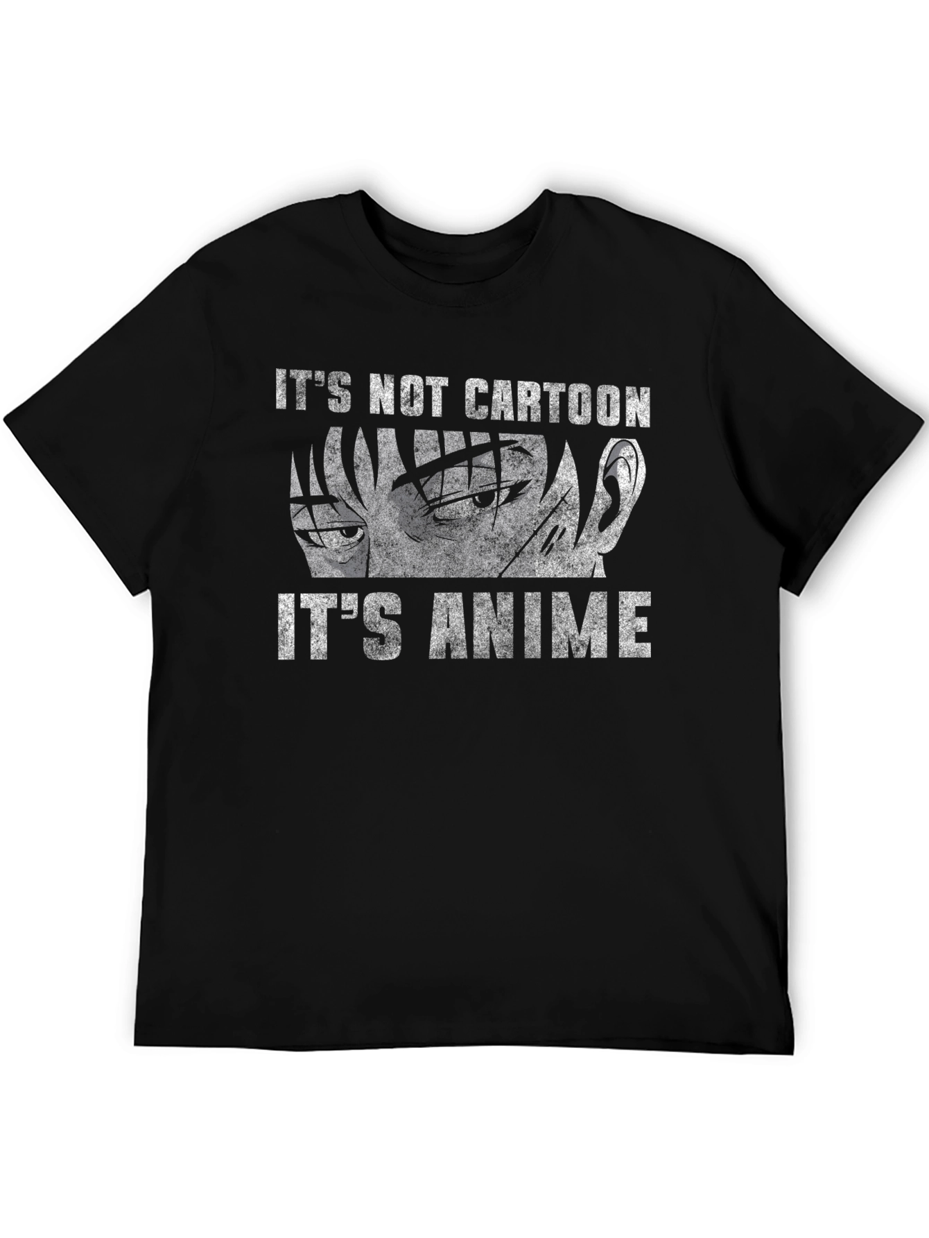 Its Not Cartoon Its Anime T-Shirt - Black
