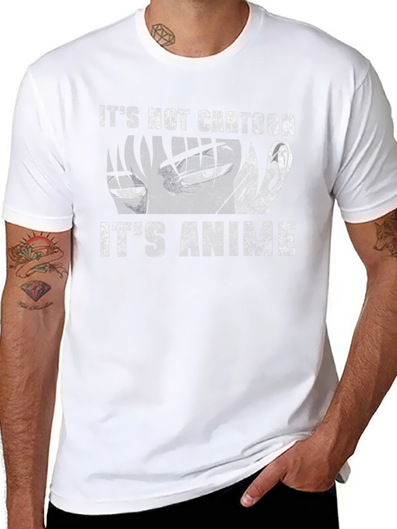 Its Not Cartoon Its Anime T-Shirt - Black