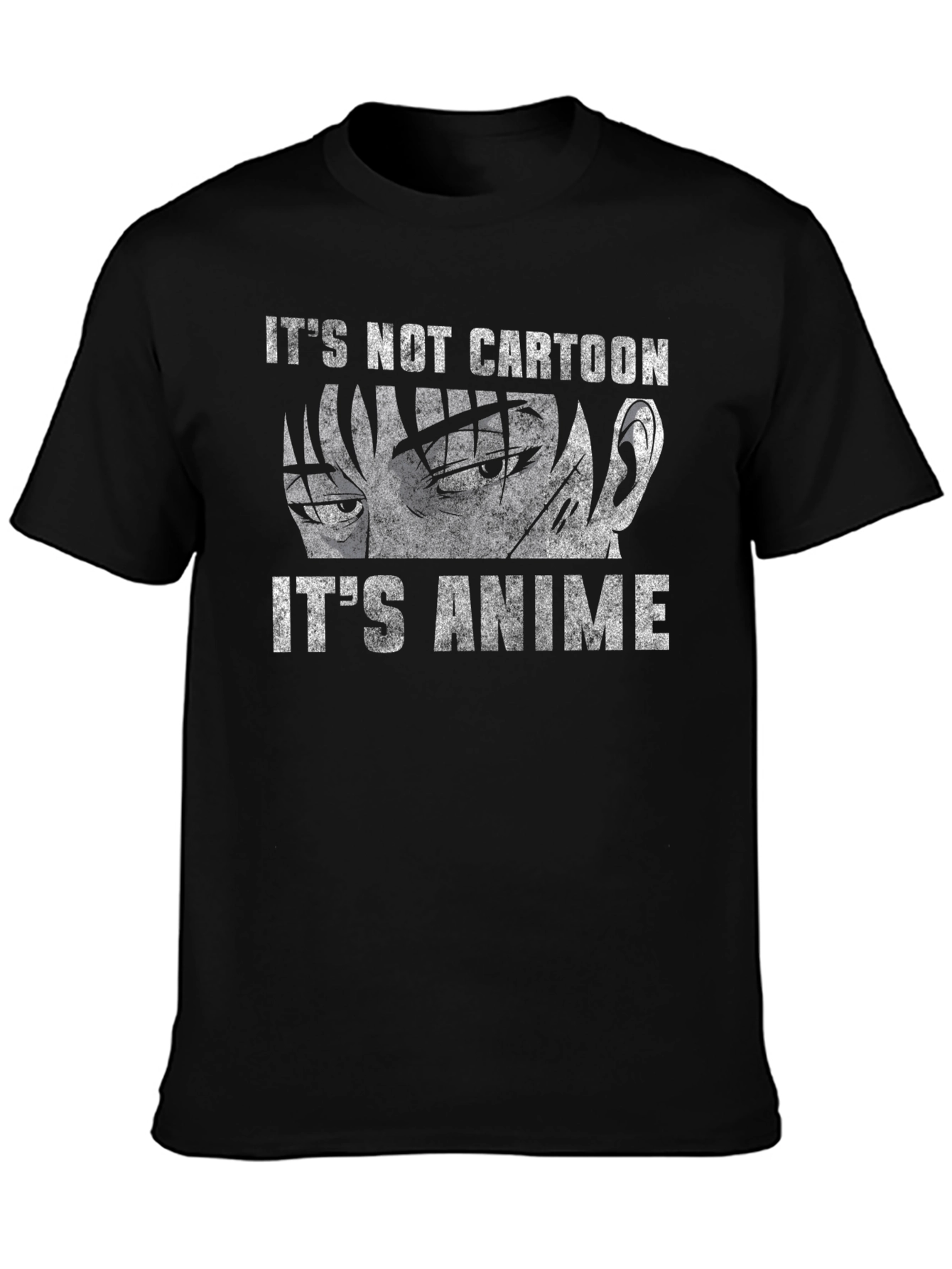 Its Not Cartoon Its Anime T-Shirt - Black