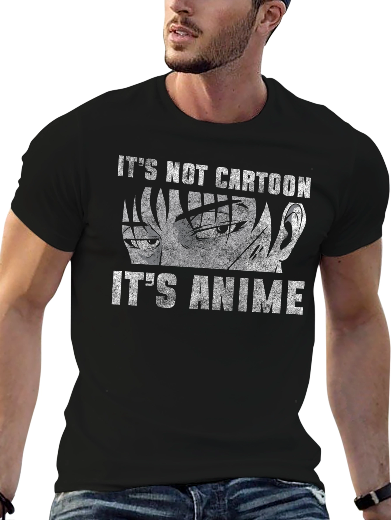 Its Not Cartoon Its Anime T-Shirt - Black