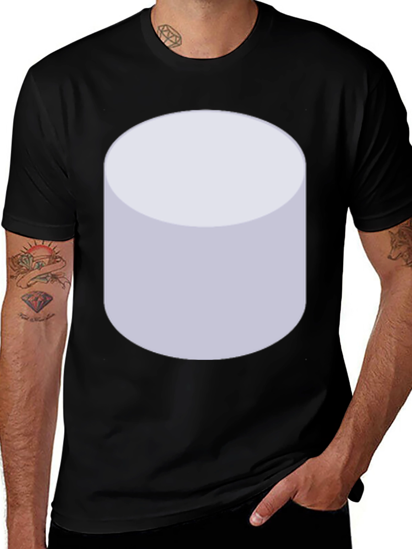 Marshmallow Graphic Tee - Unisex Black T-Shirt